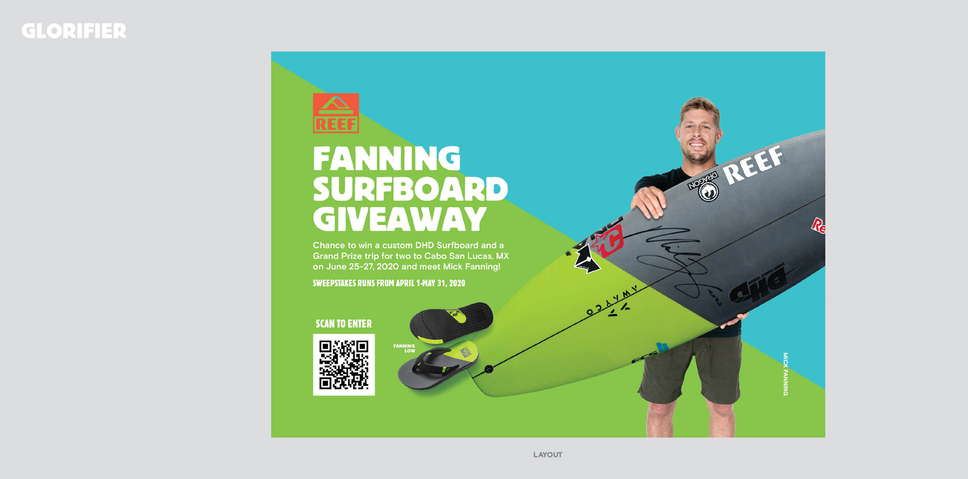 REEF Mick Fanning Surfboard sandal surf bottle opener promotion giveaway marketing