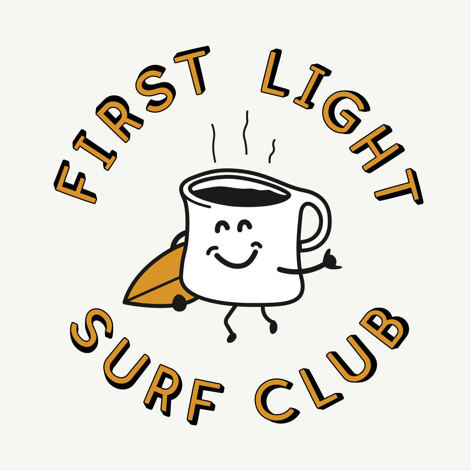 First Light Surf Club, shirt, tee, Dawn Patrol, Sunrise, surf, surfing, surfer, coffee, work