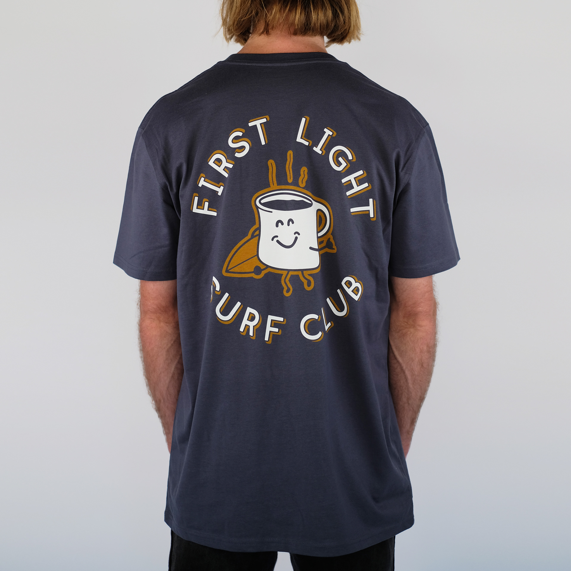 First Light Surf Club, shirt, tee, Dawn Patrol, Sunrise, surf, surfing, surfer, coffee, work