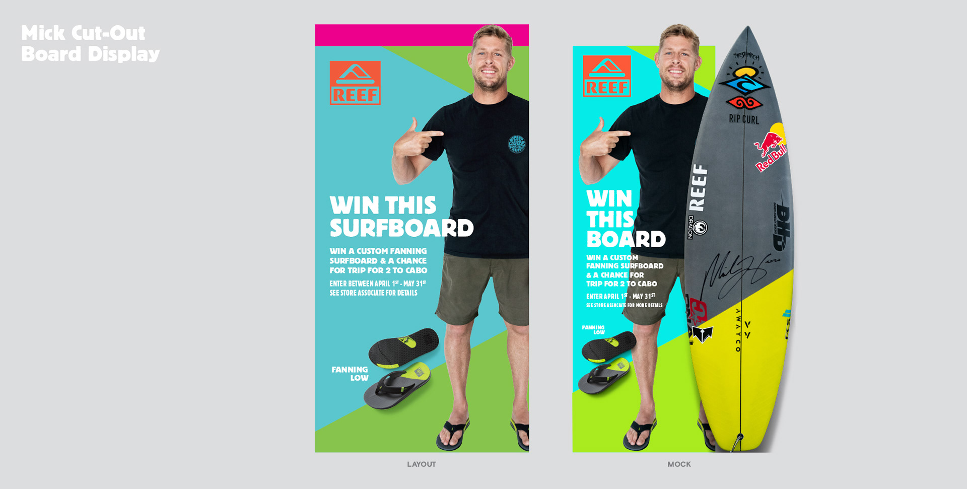 REEF Mick Fanning Surfboard sandal surf bottle opener promotion giveaway marketing