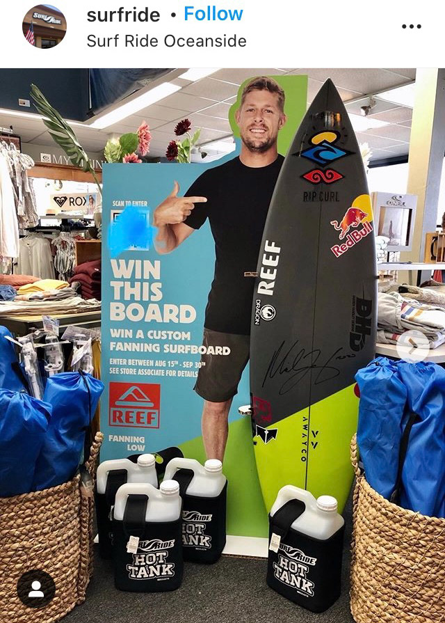 REEF Mick Fanning Surfboard sandal surf bottle opener promotion giveaway marketing
