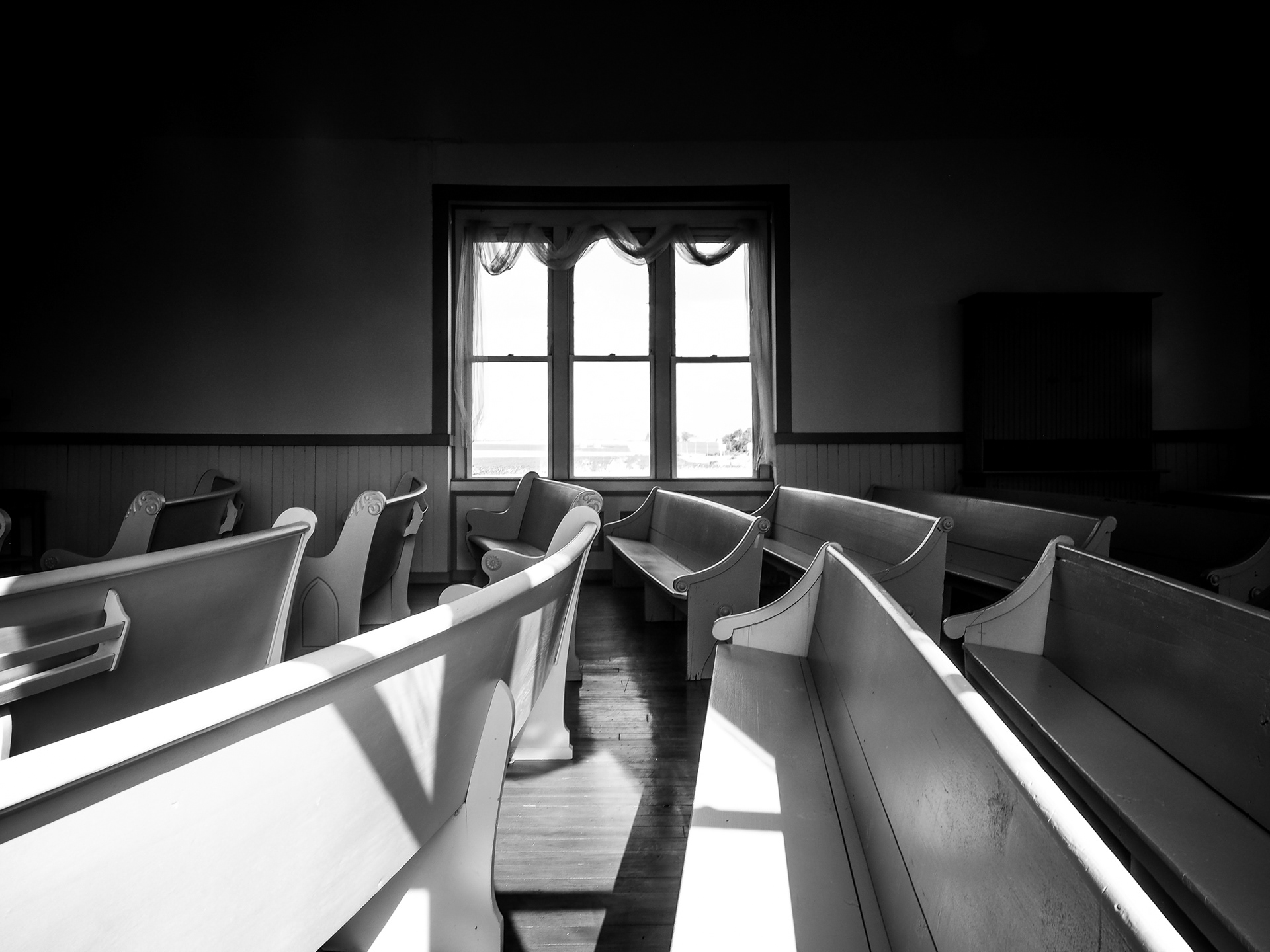 Church Pews, Covey Church, Hartley, Iowa