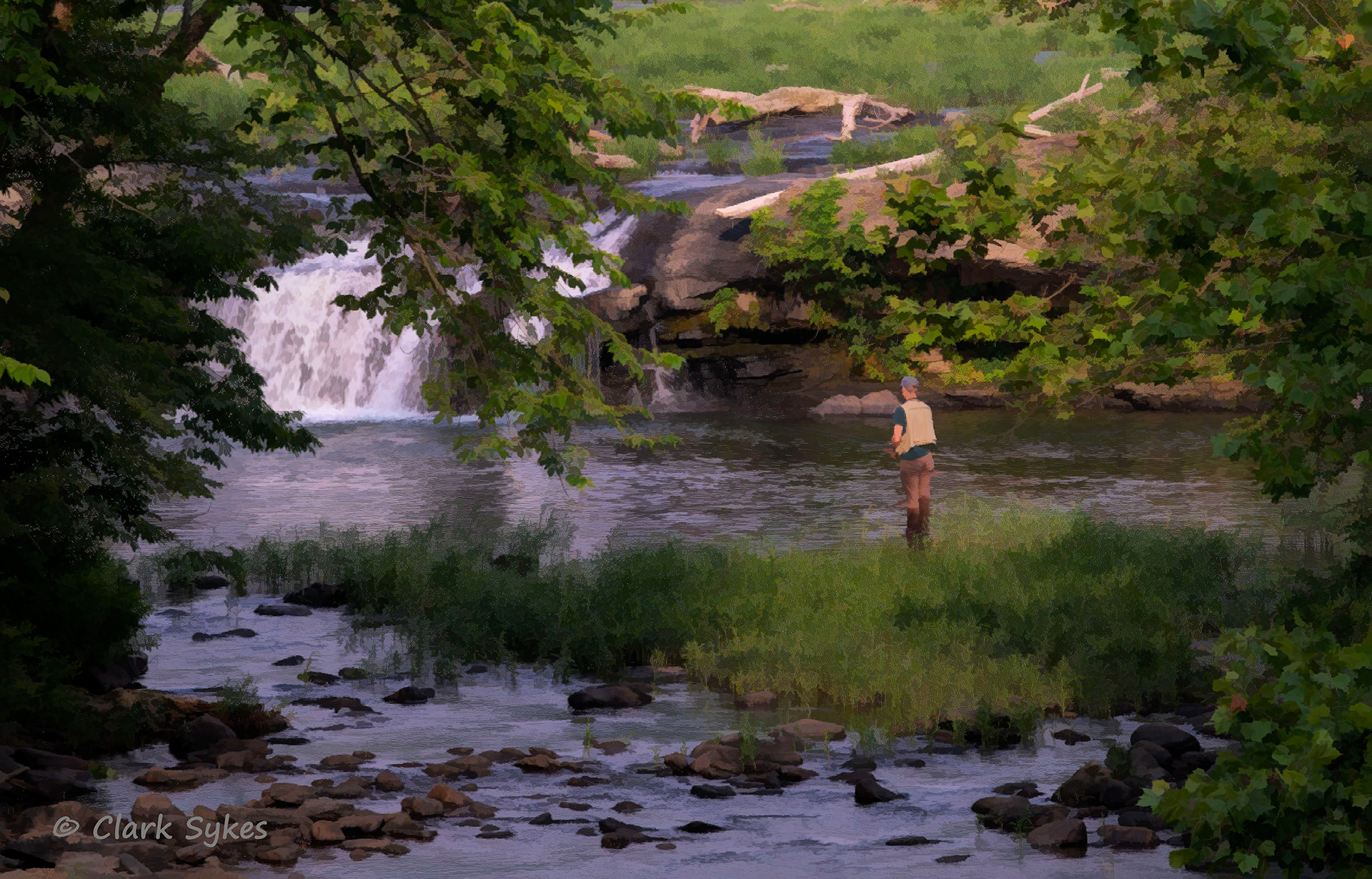 New River fisherman impression, West Virginia (Image WV-1)