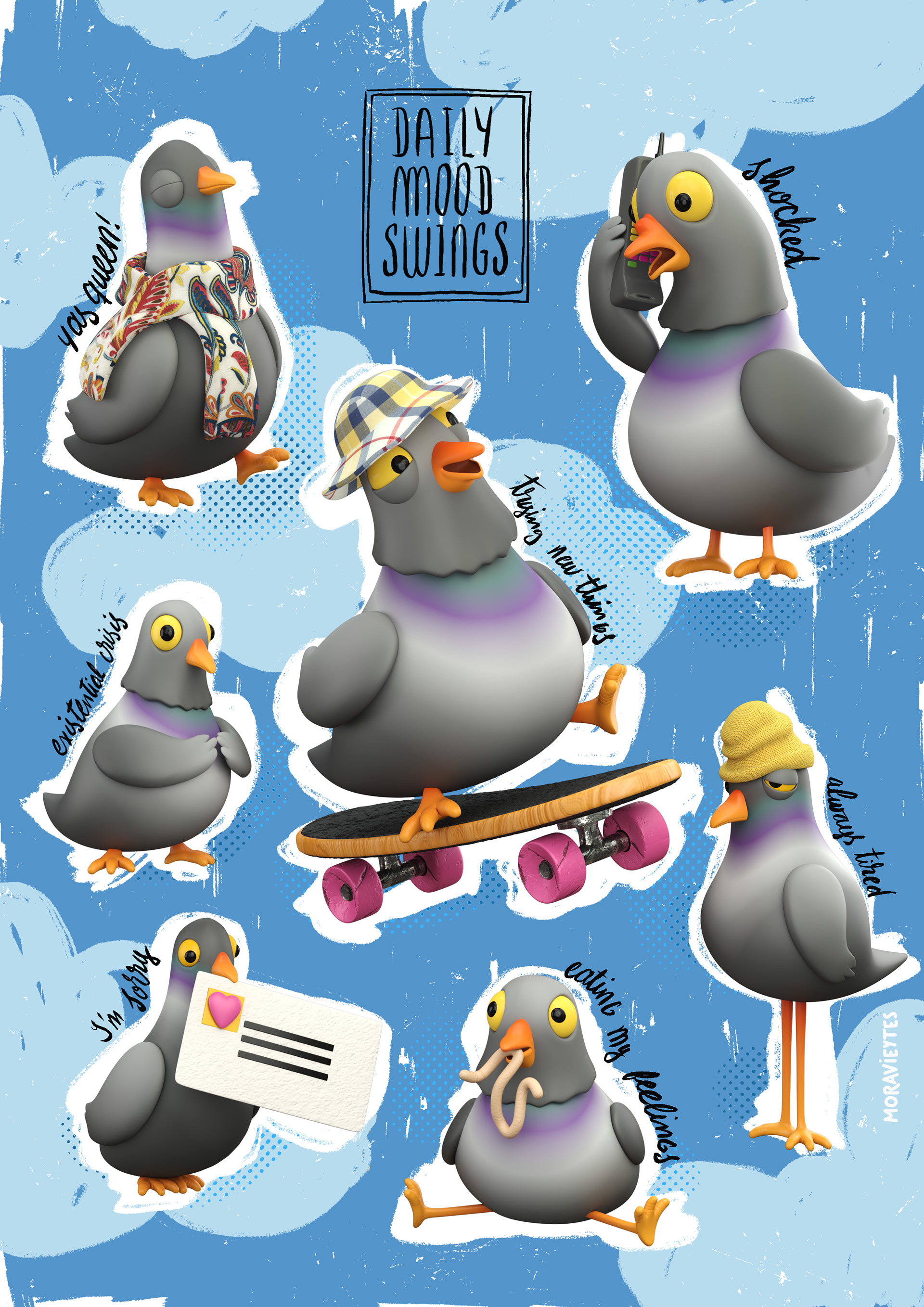 Paloma chismosa & mood swings - Available for licensing