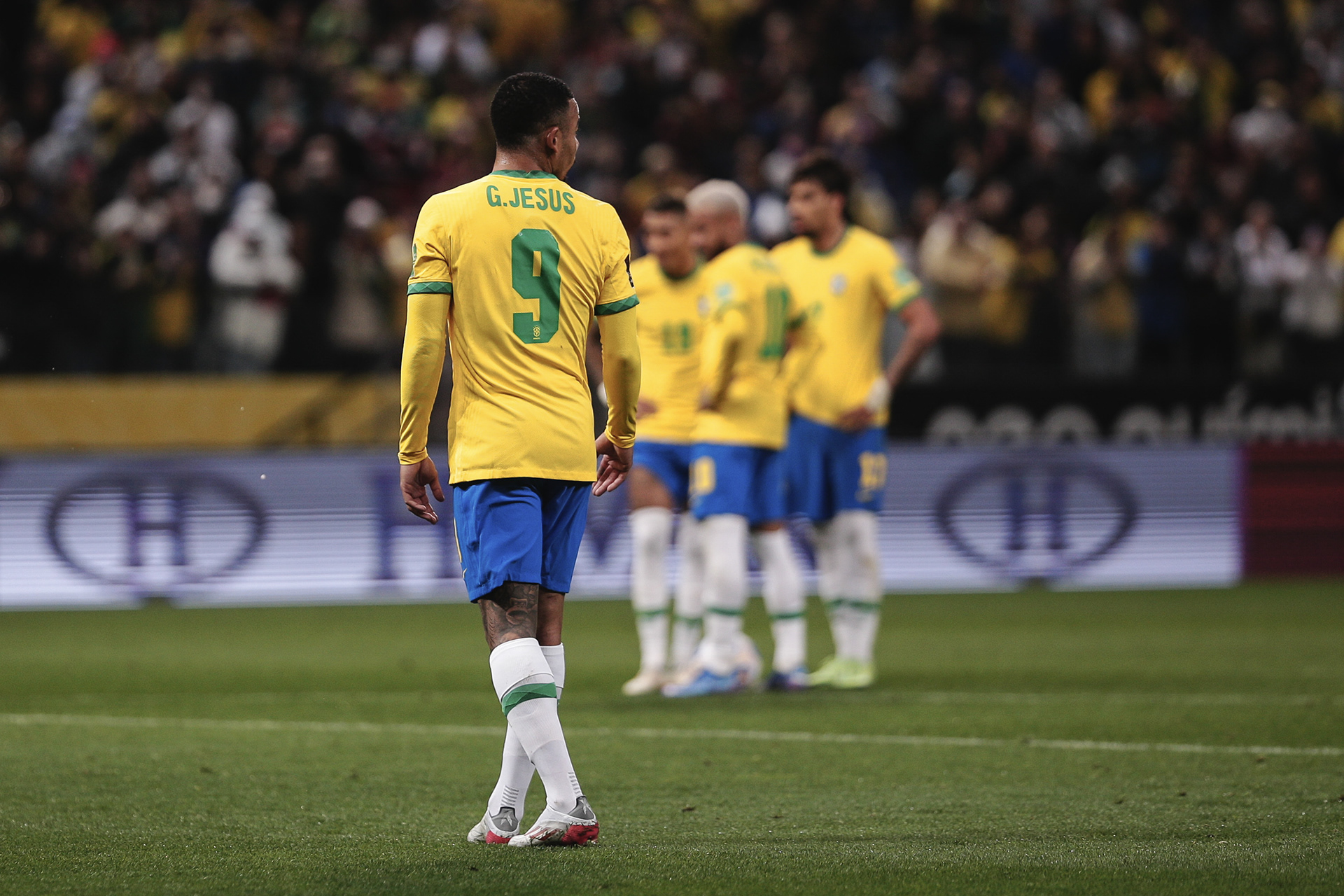 11 November 2021 - Gabriel Jesus durante jogo pelas Eliminatórias da Copa do Qatar.