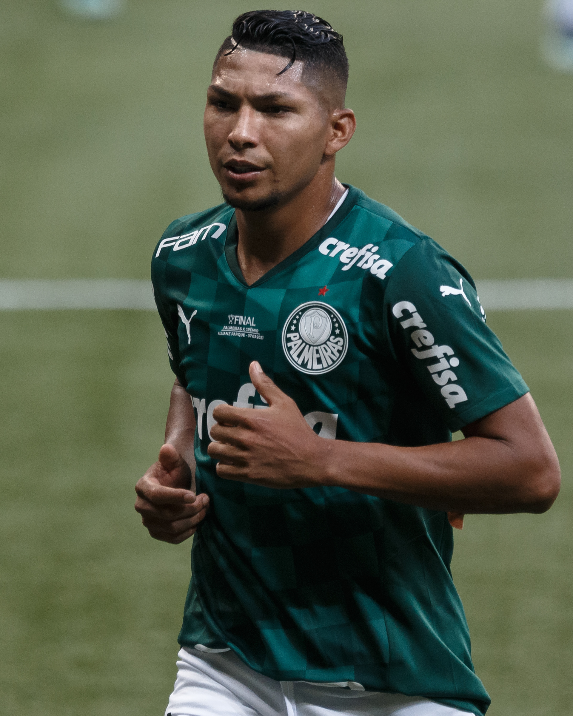 Rony, jogador do Palmeiras, durante final da Copa do Brasil 2020