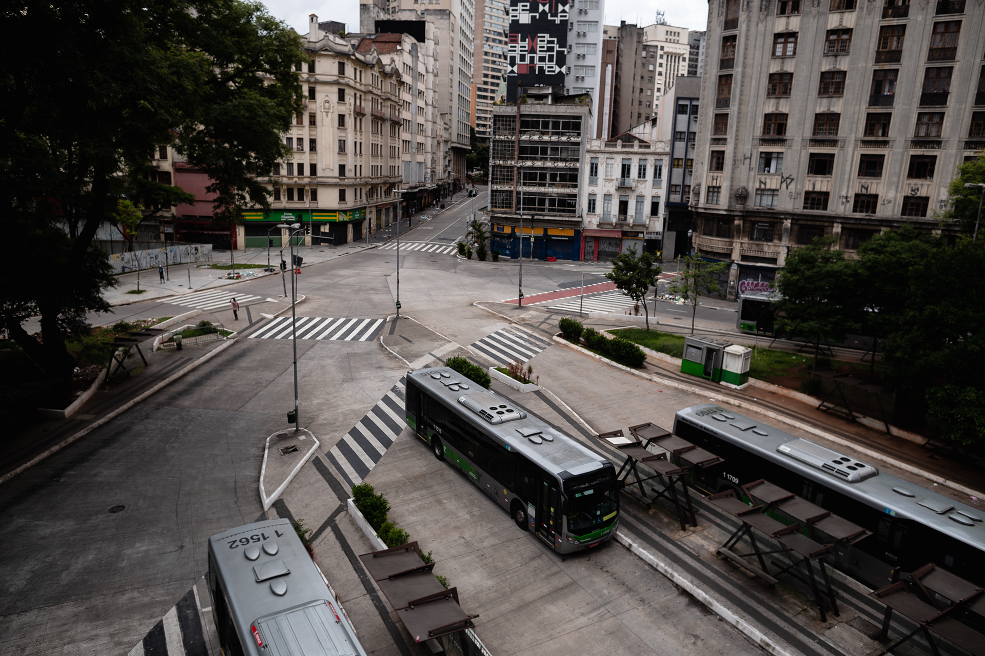 January 2021, ruas vazias no centro de São Paulo