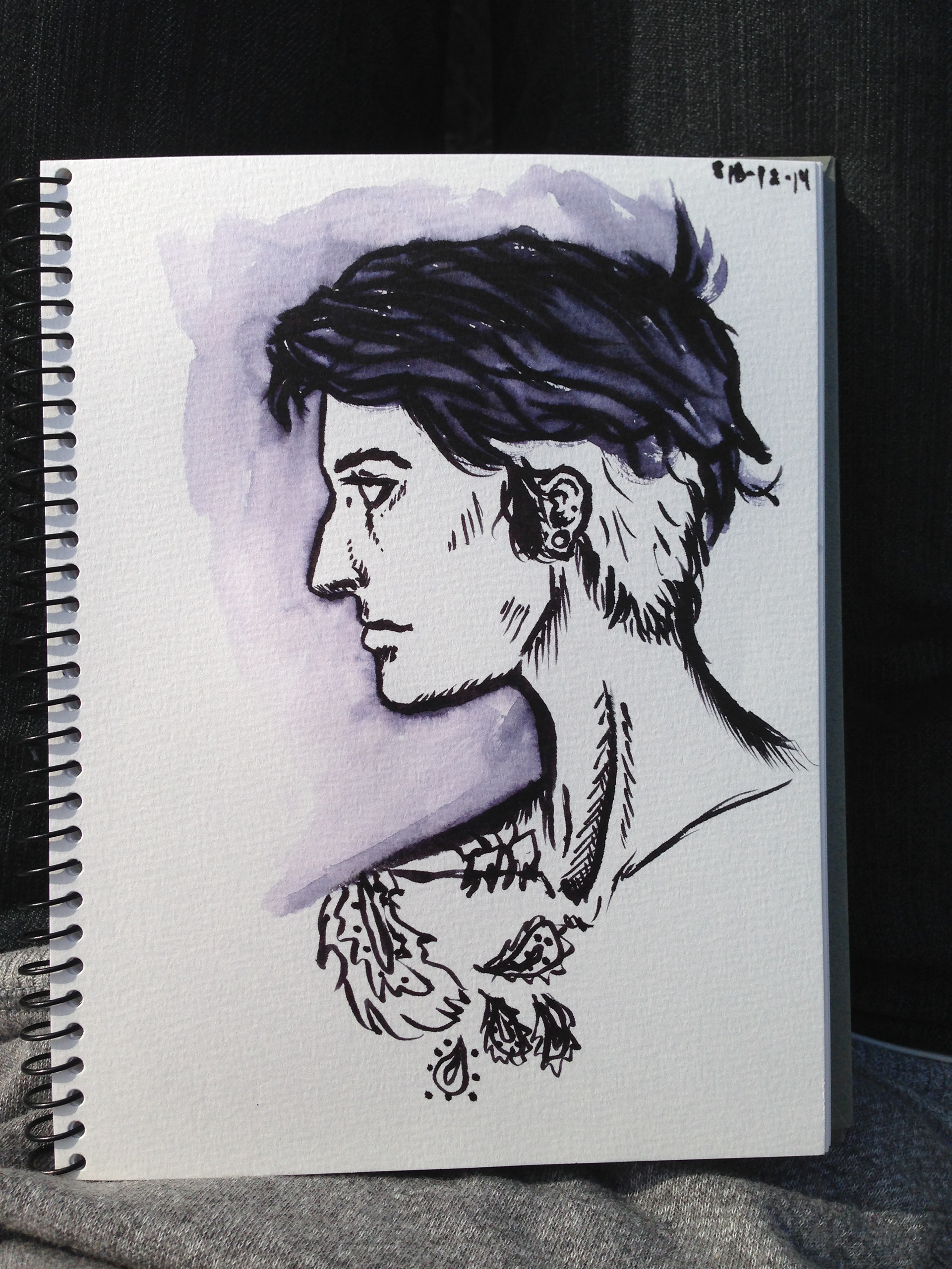 Watersoluble Ink Self-portrait