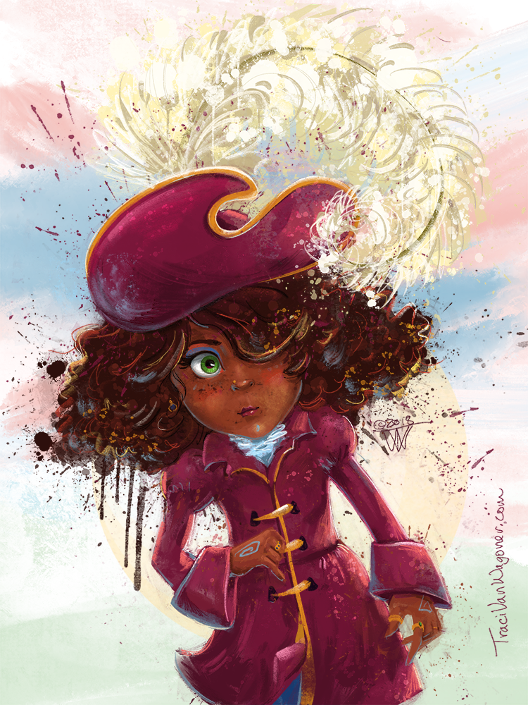 Pirate Girl in Maroon