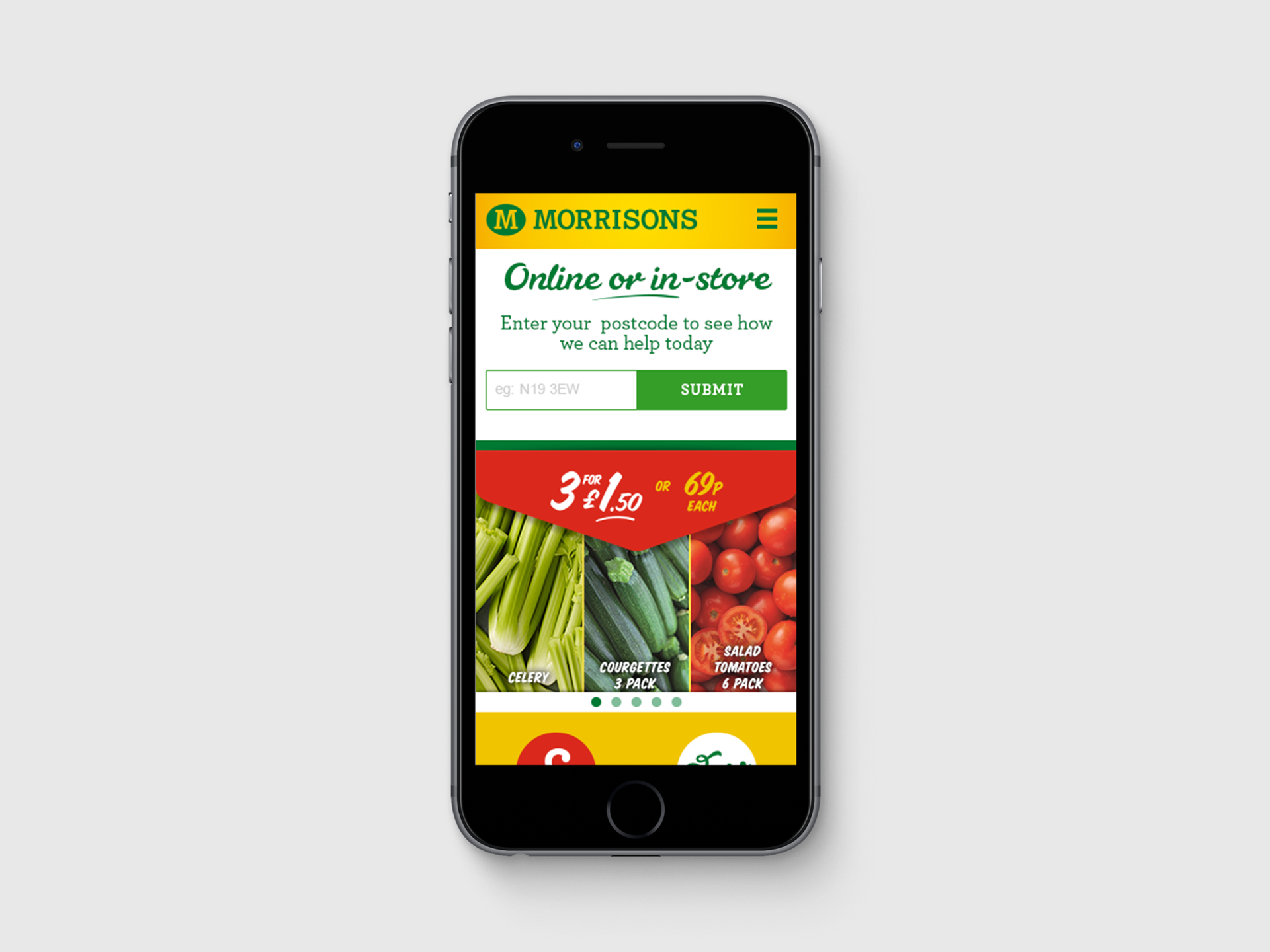 Streamlined homepage for mobile experience.