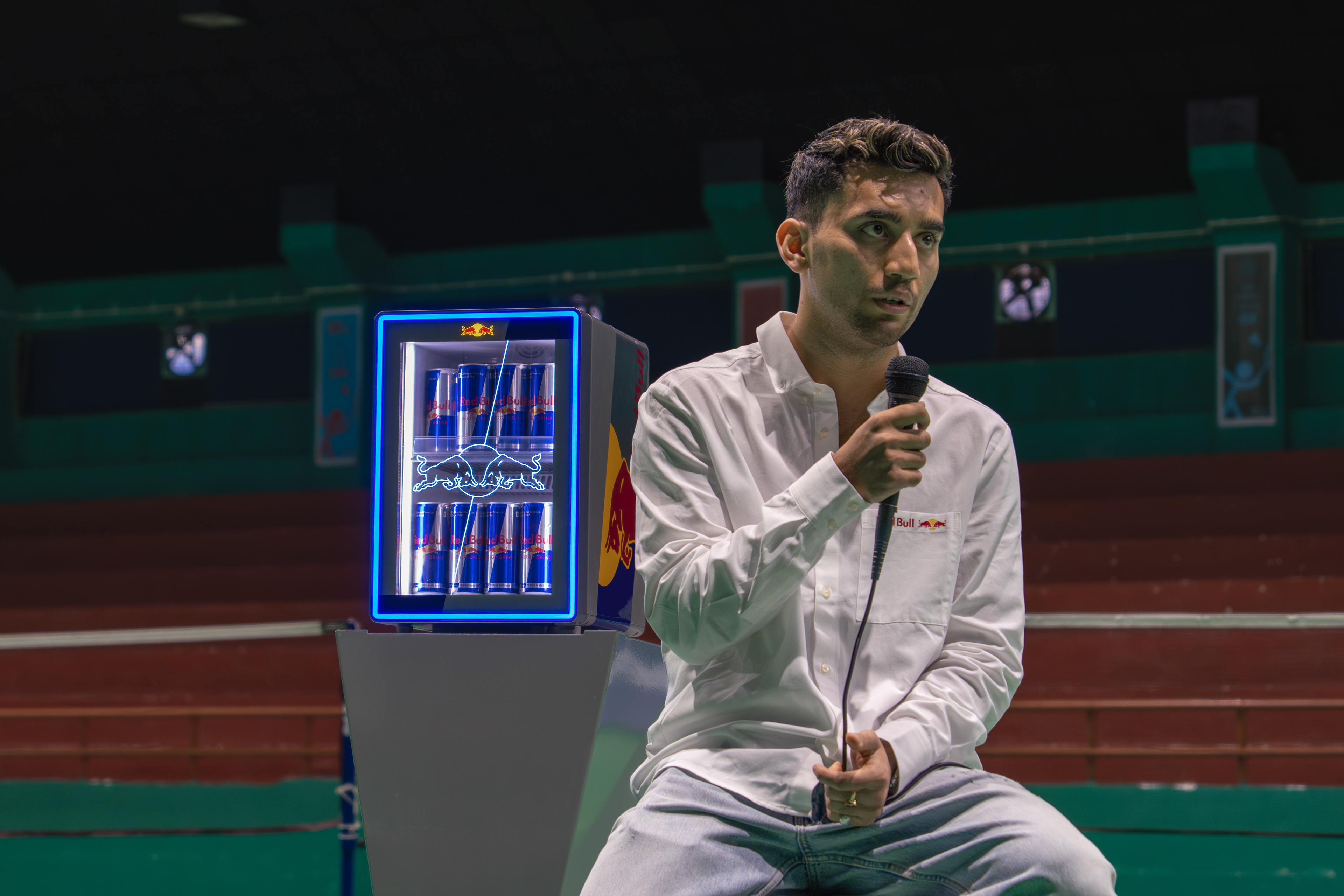 Lakshya Sen with Red Bull at IIT Bombay