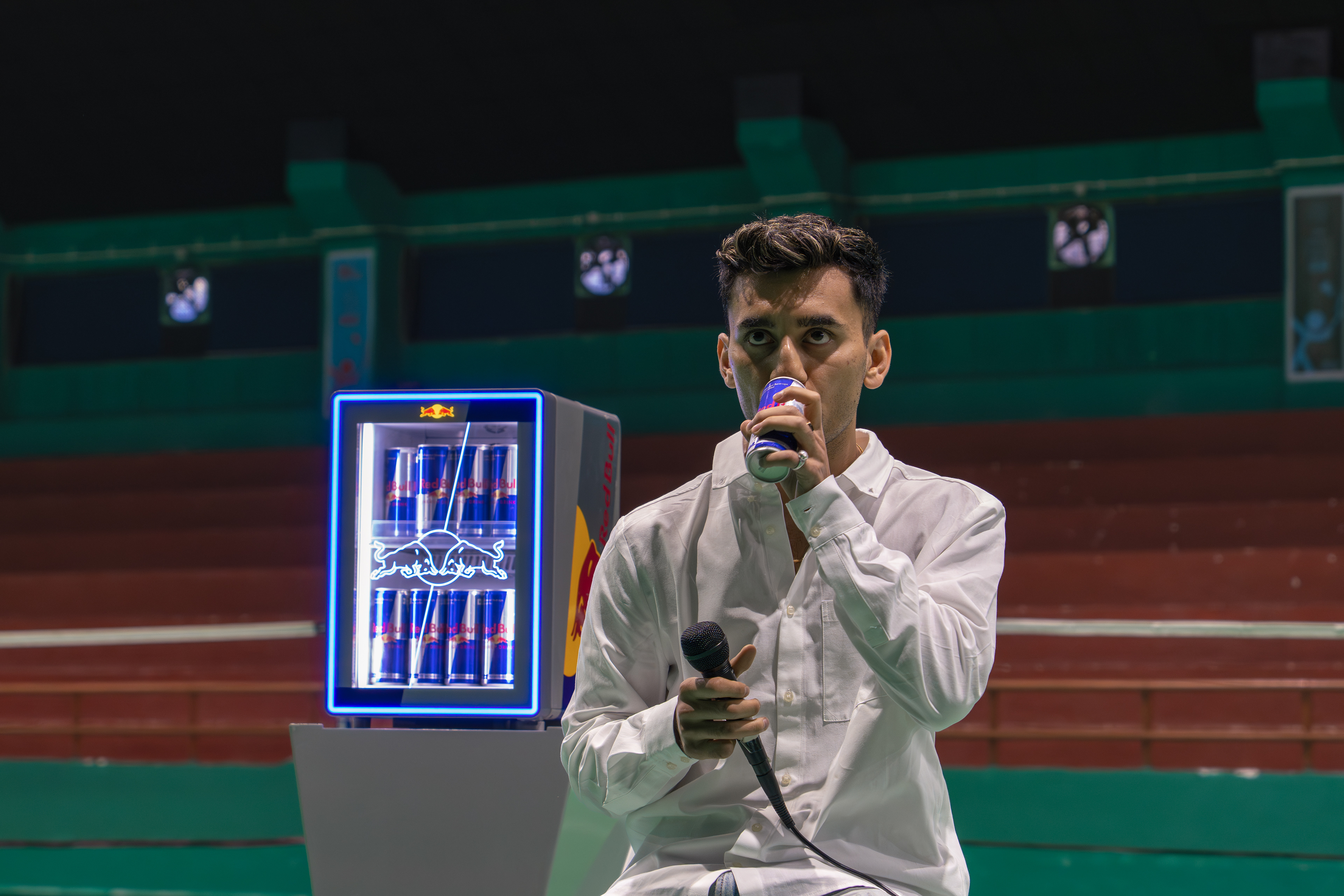 Lakshya Sen with Red Bull at IIT Bombay