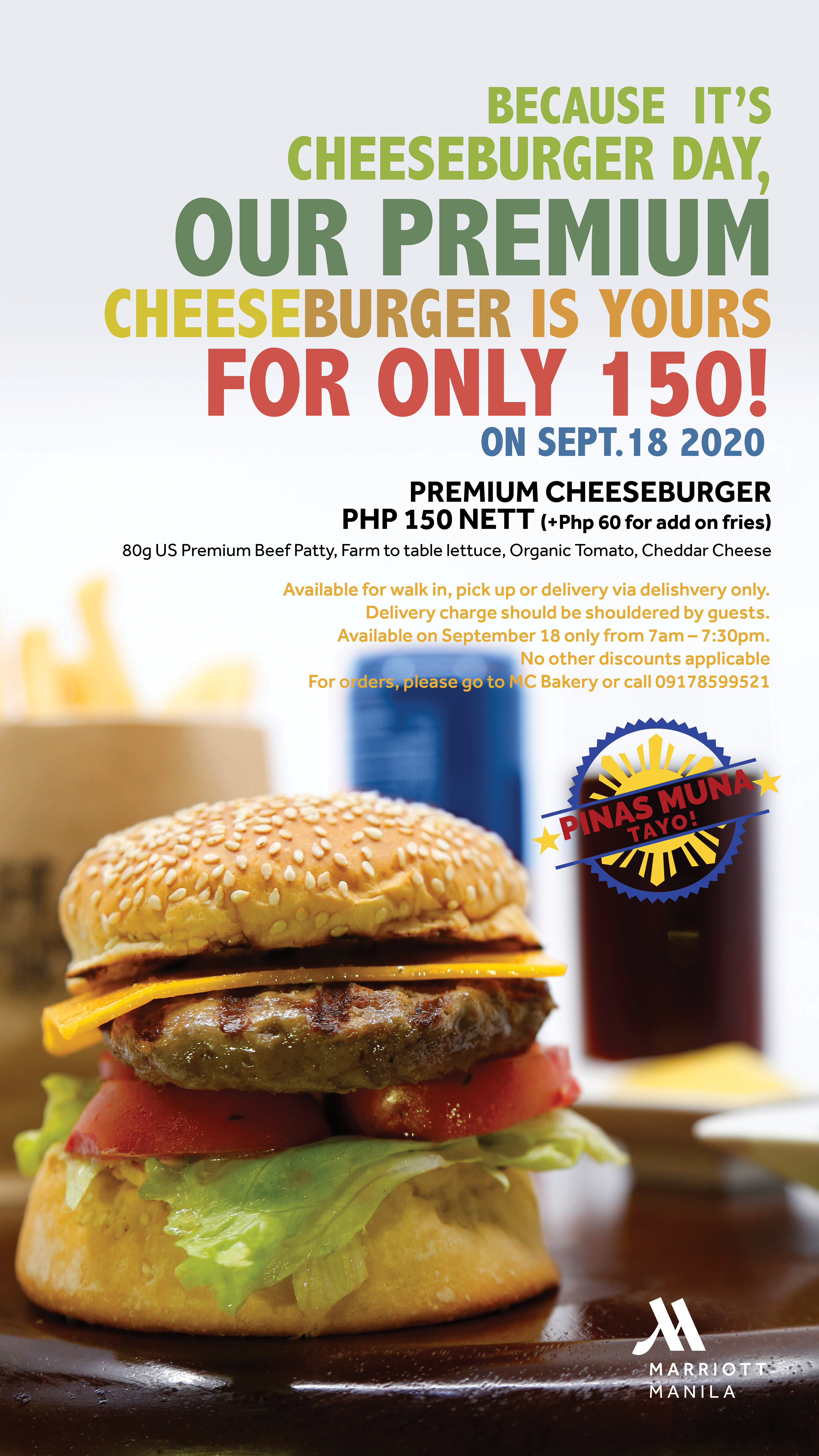 For vertical digital signage - Cheeseburger Day