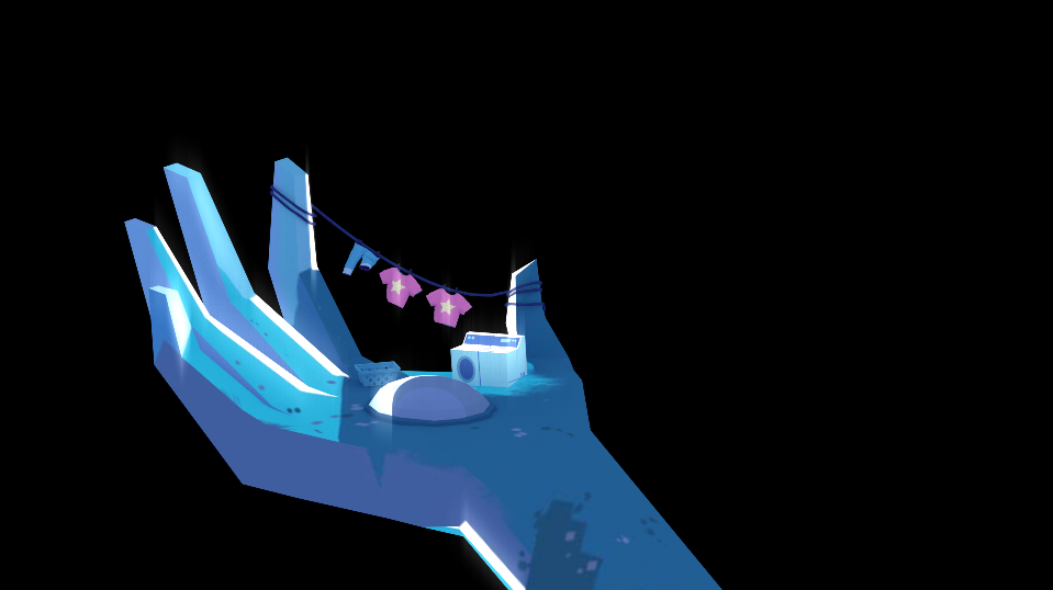 rendered out hand and background separately, added effects to hand and color corrections