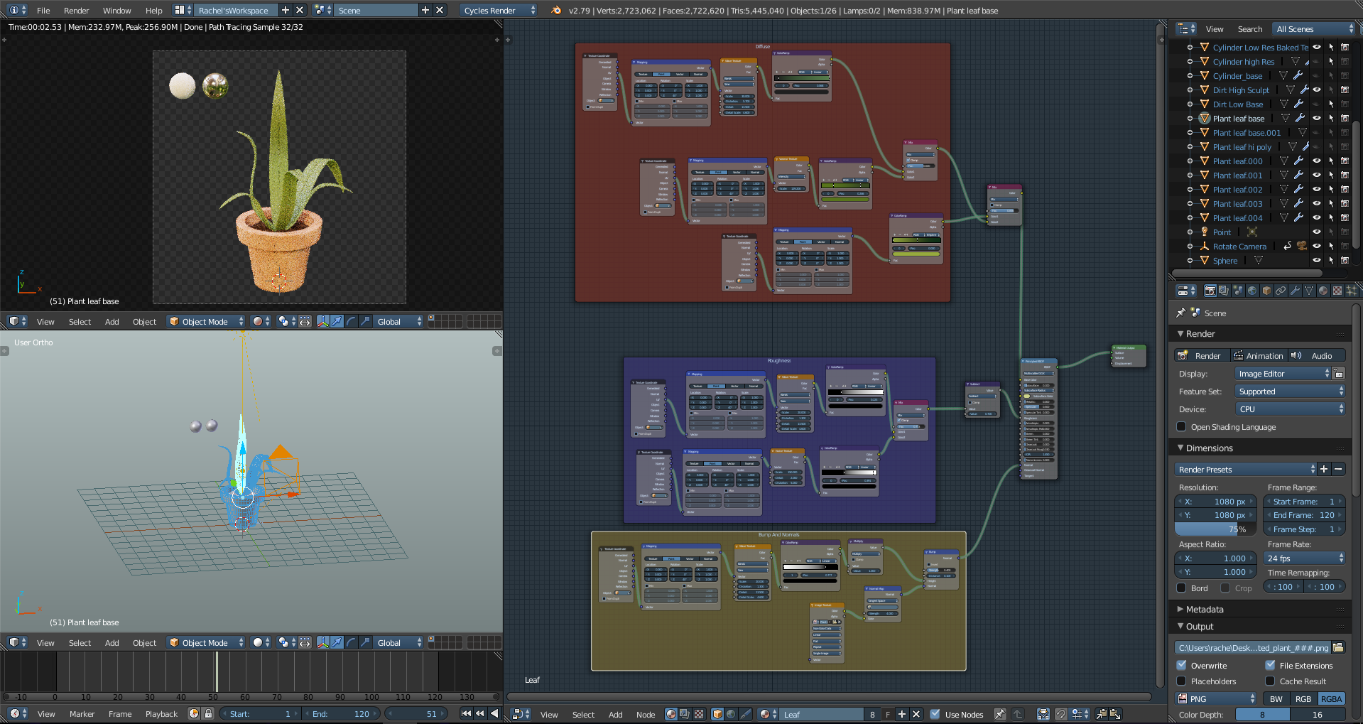 Completely procedural textures with only the normal map plugged in