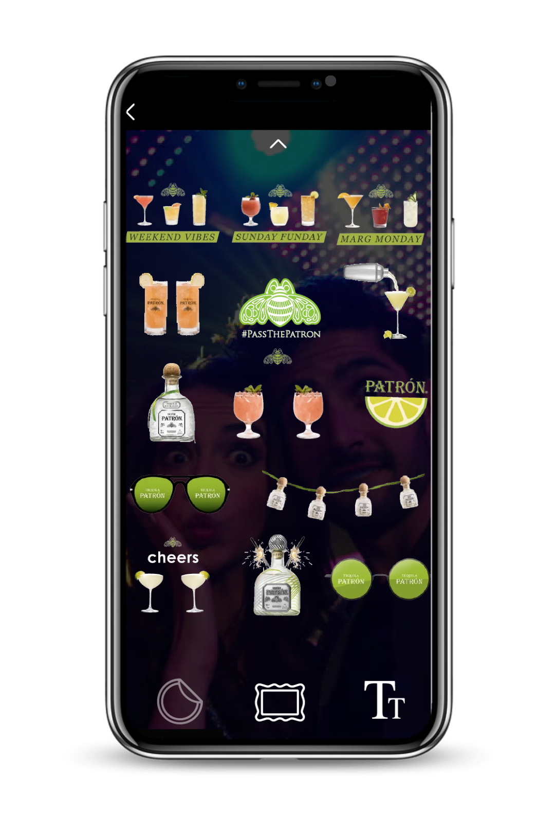 Social Camera with branded stickers