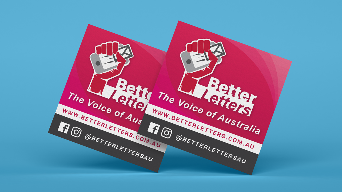 Better Letters Square Sticker Design