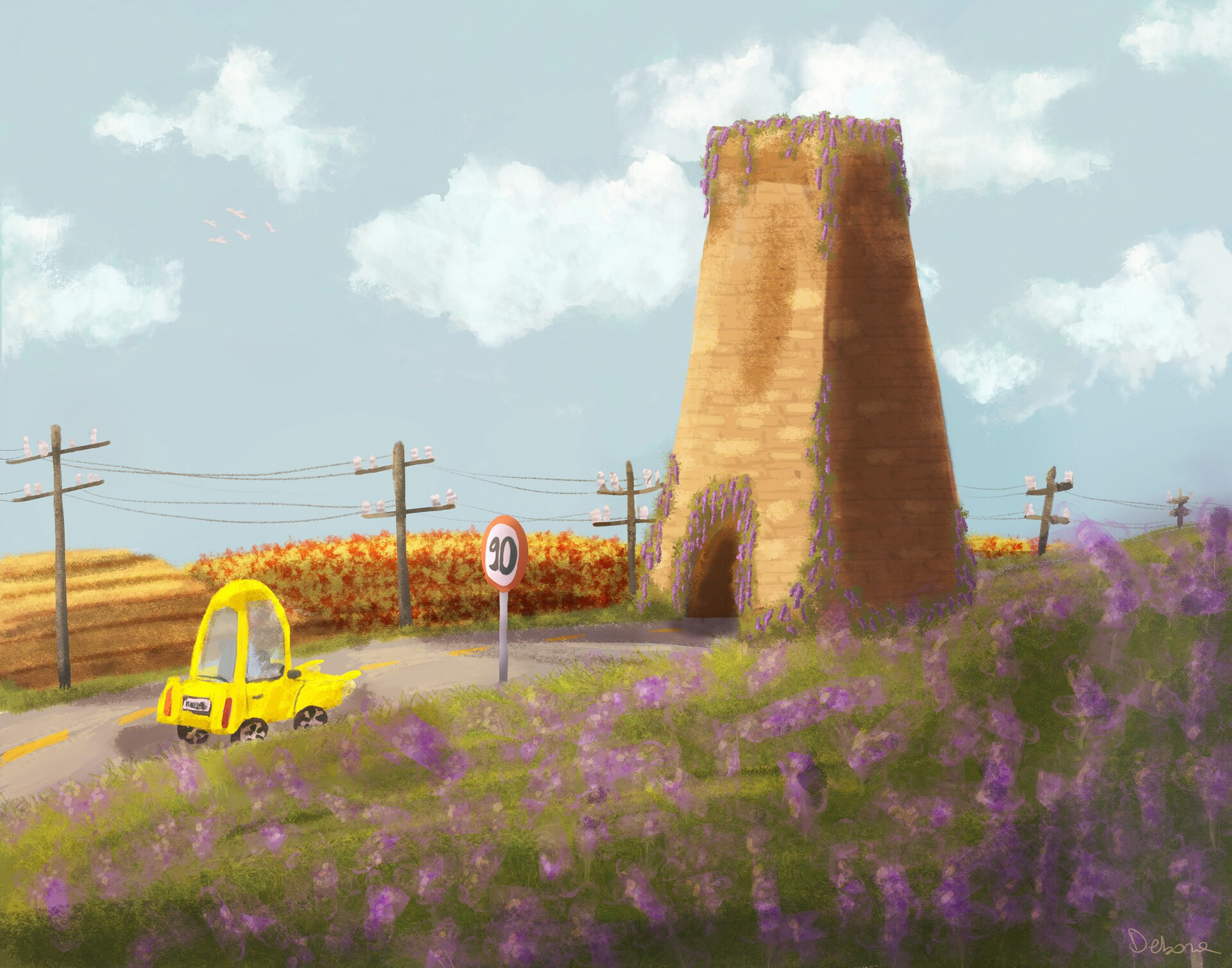 The Mill Road - Procreate