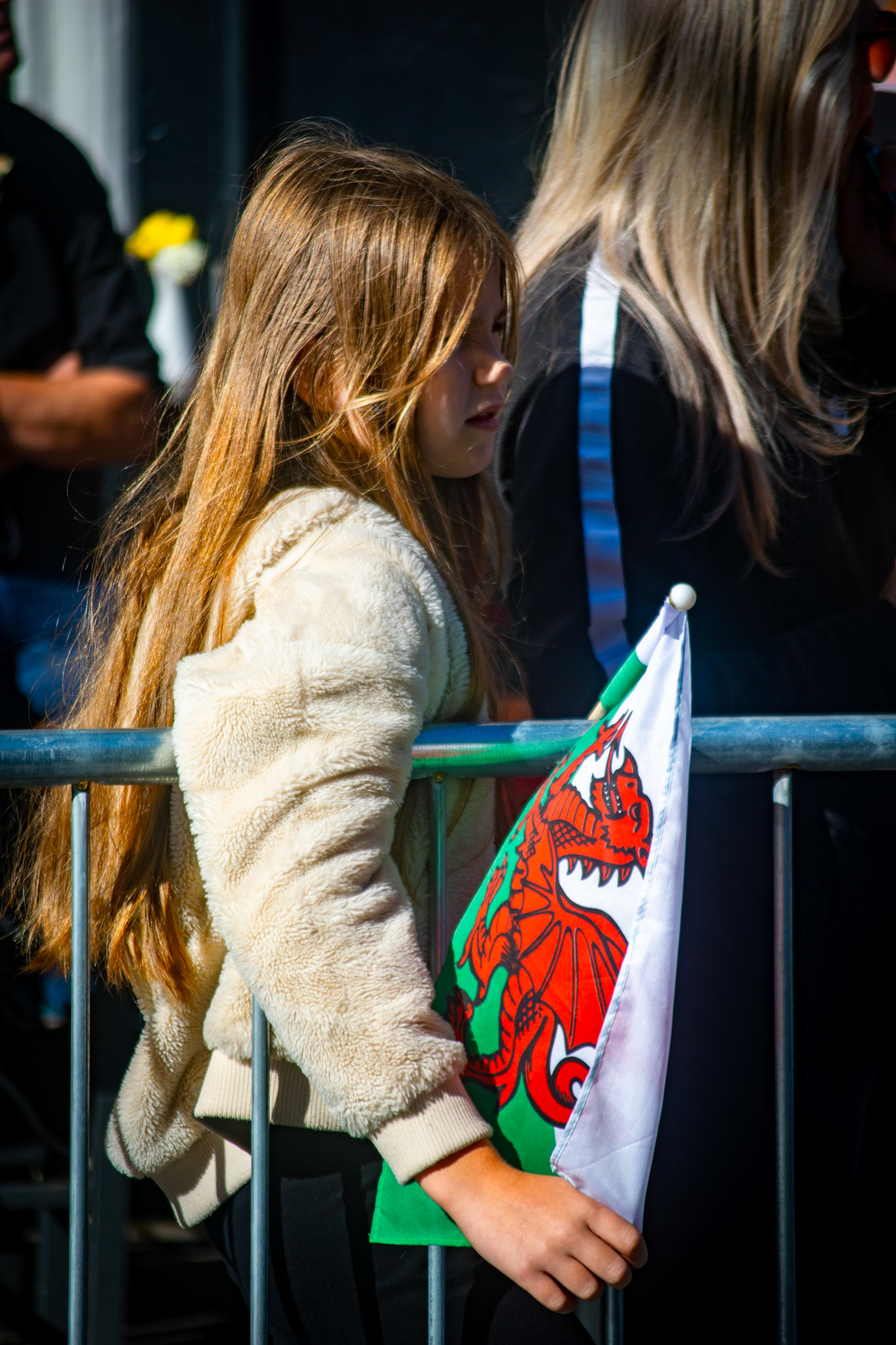 Welsh Patriotism was on a high note with the proud waving of the welsh flag.