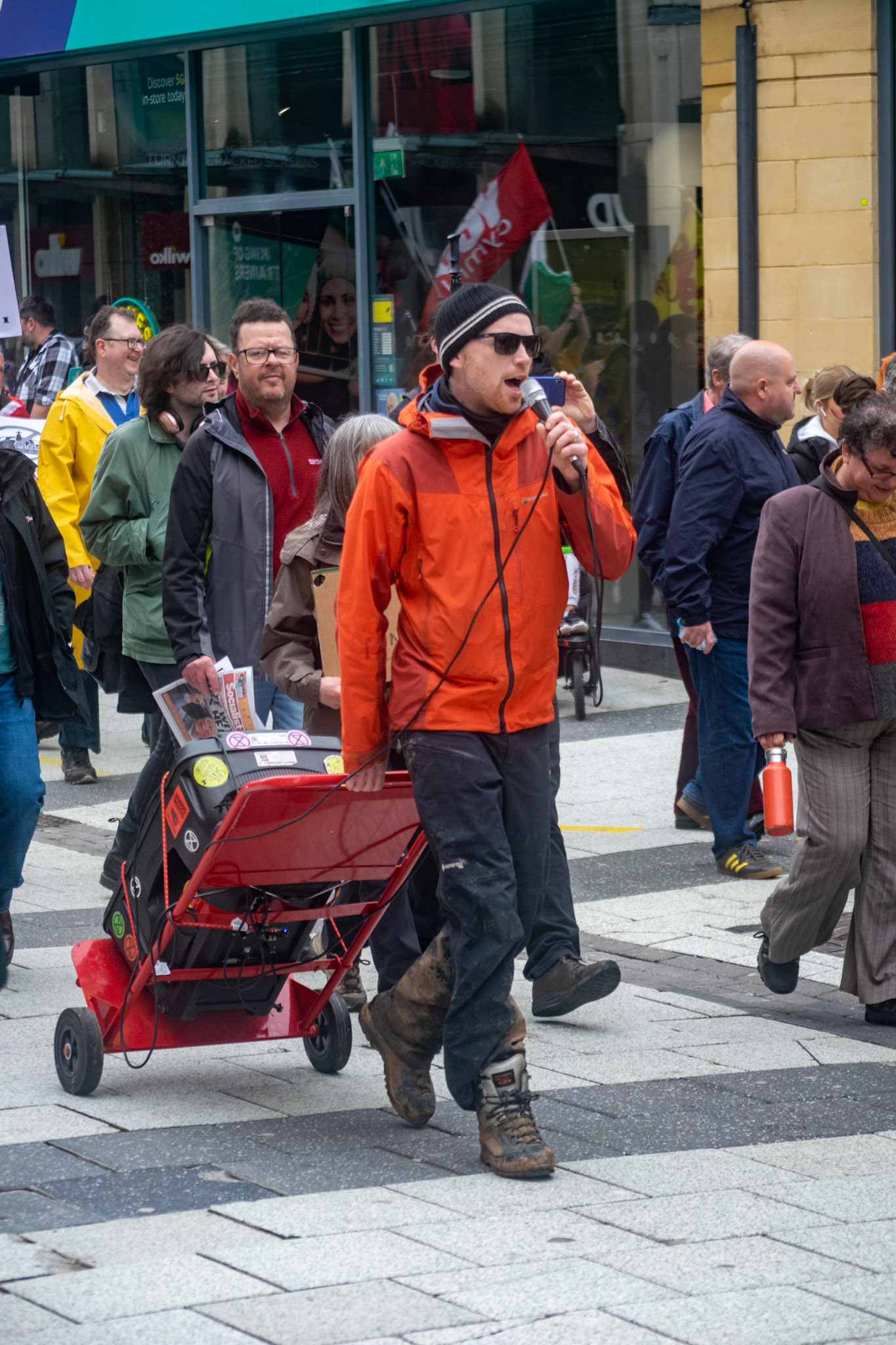 'Not my King' being chanted during the march.