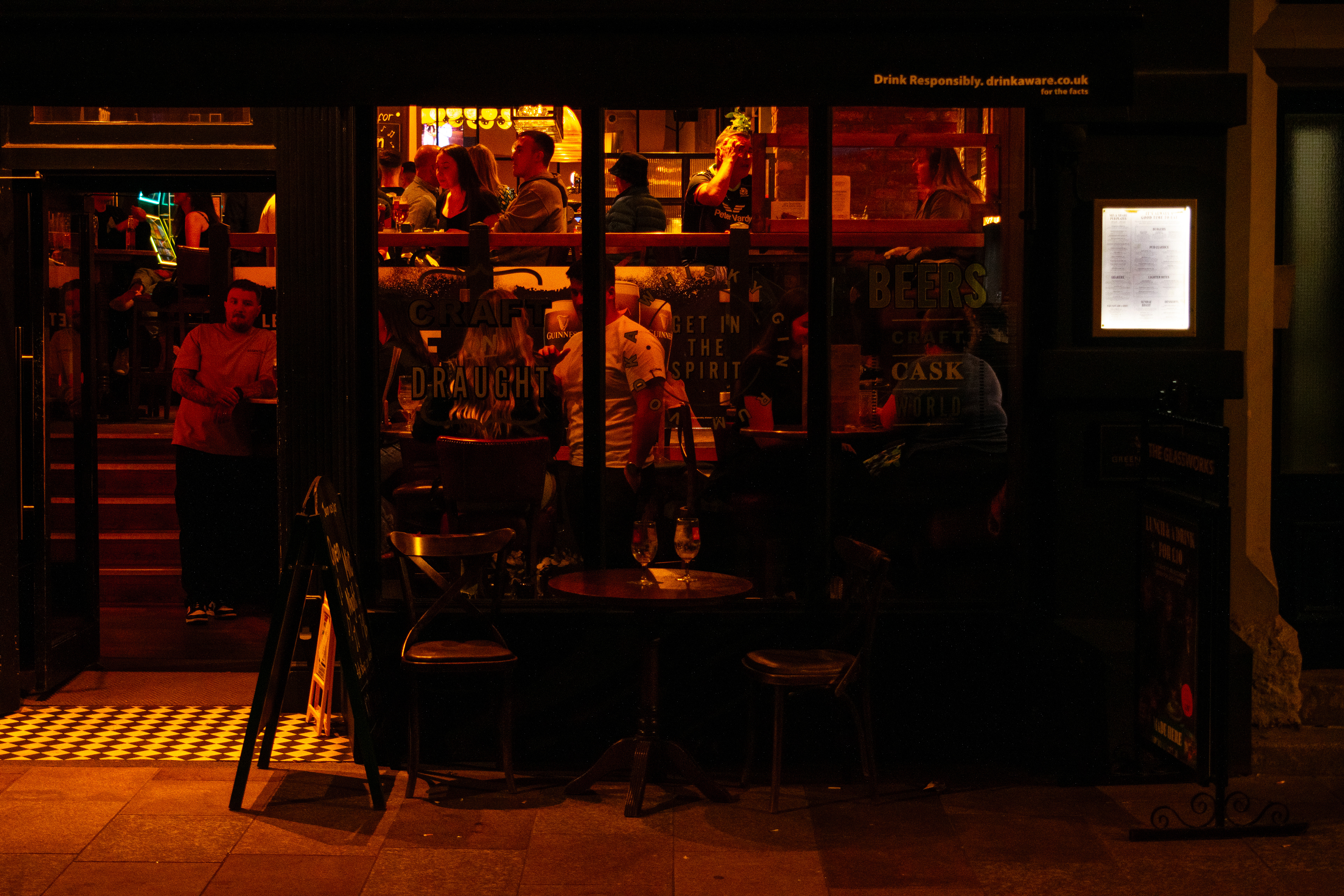 People having fun on a weekend evening at the pub.