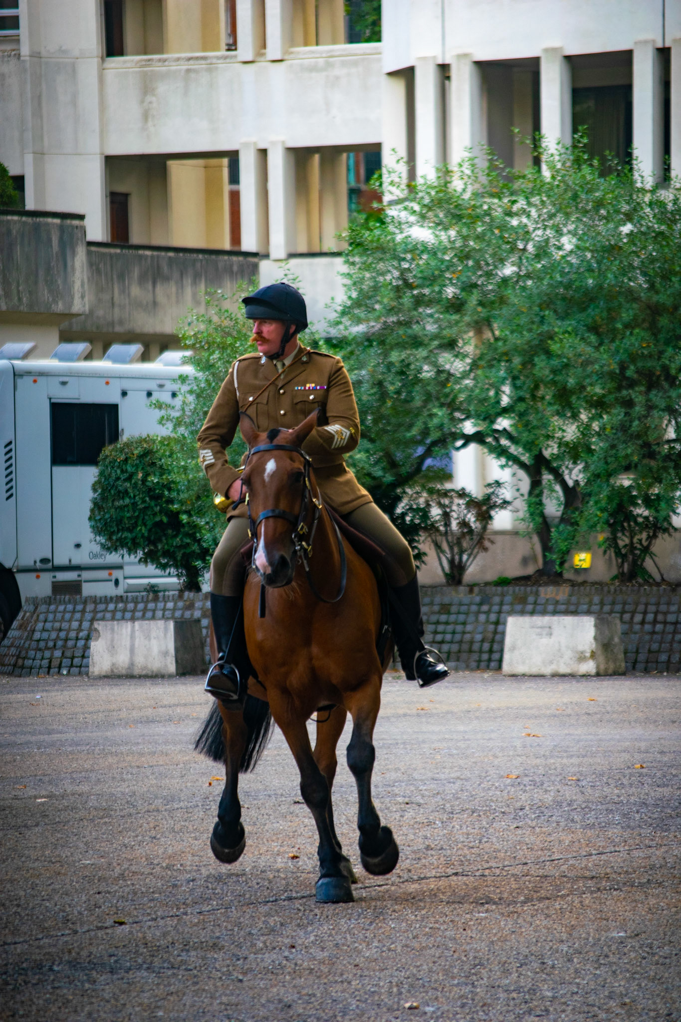 Preparation in Wellington Barracks for the Royal Procession.