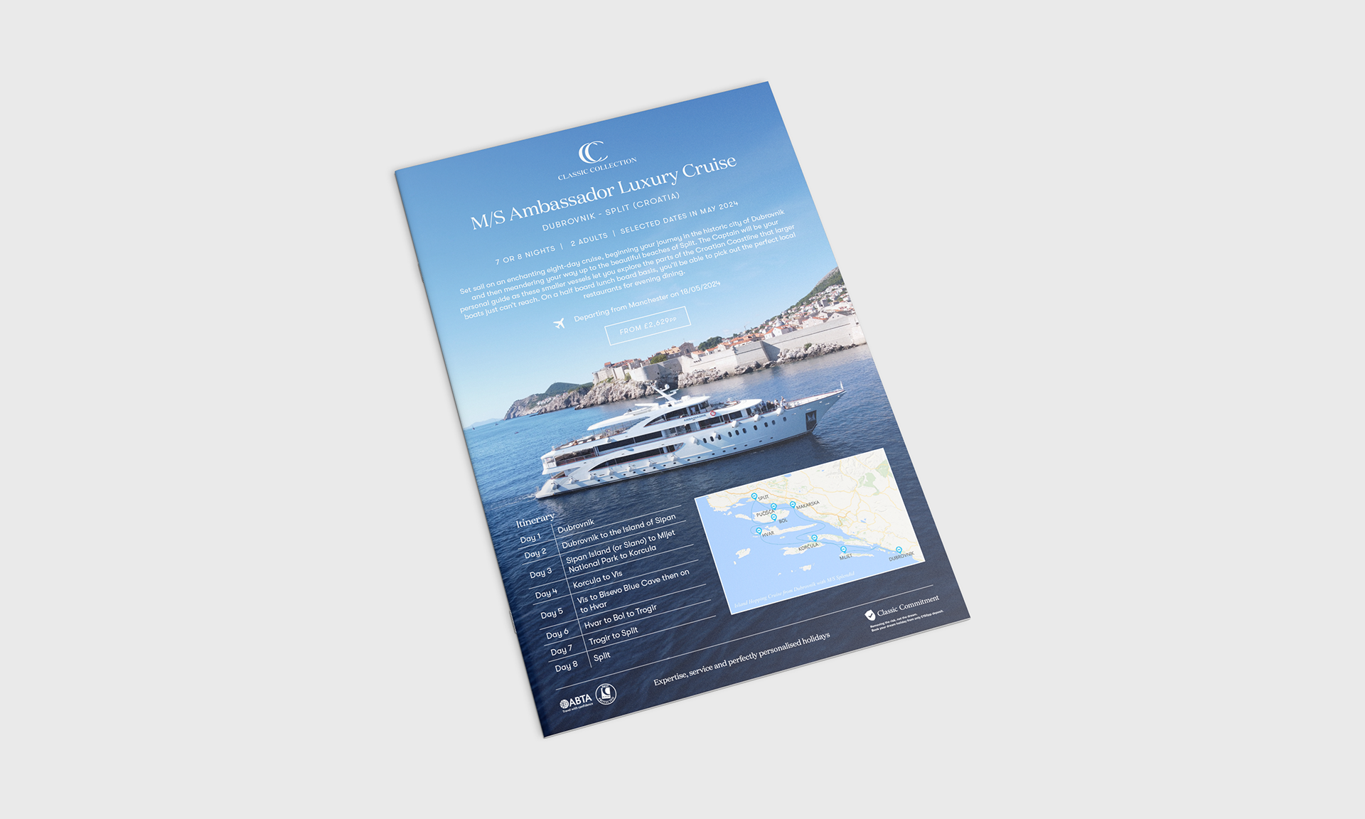 Event Flyer advertising Croatia Boutique Cruise Offer