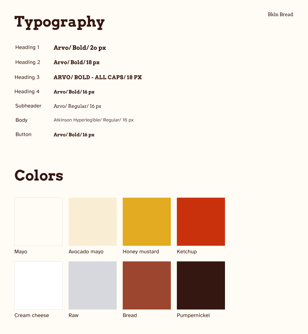 Typography and colors