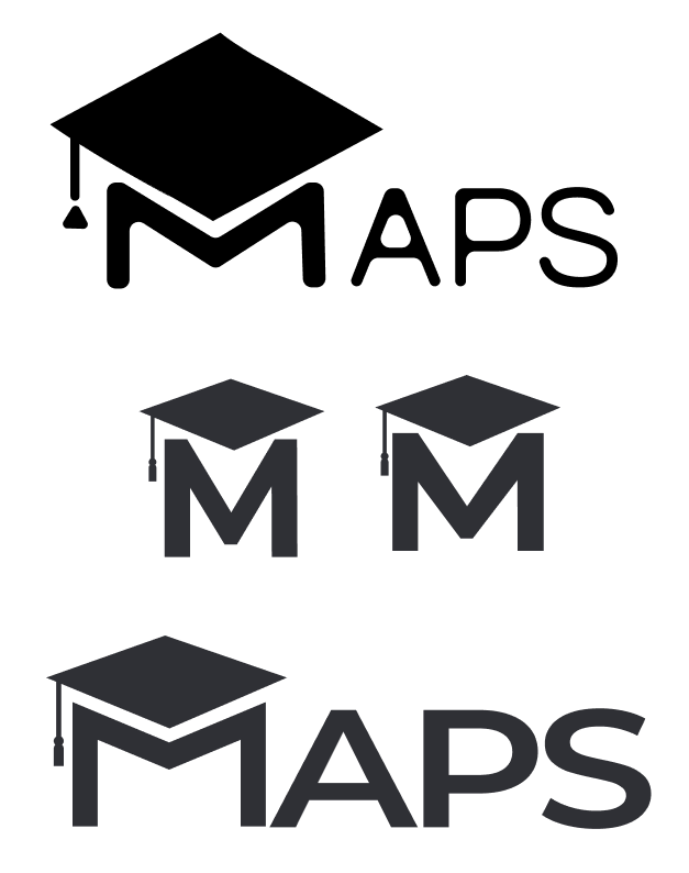 Different iterations of logo designs
