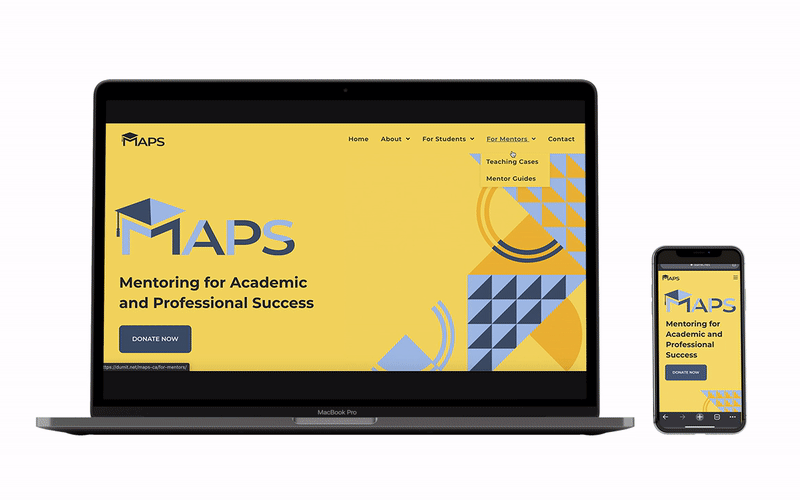 gif demonstrating the finished website on desktop and mobile