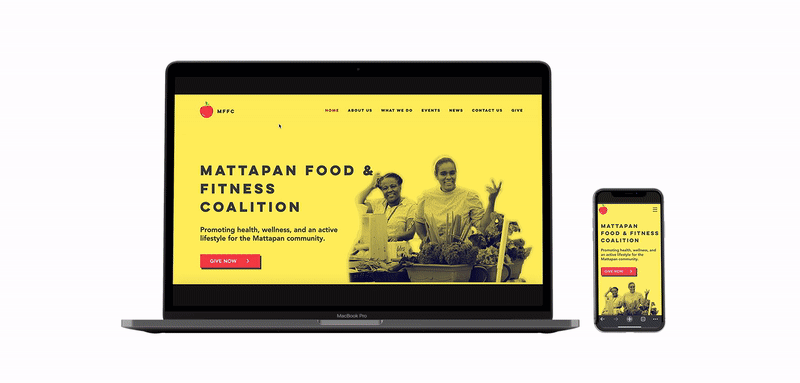 gif of a finished website on the laptop and the mobile