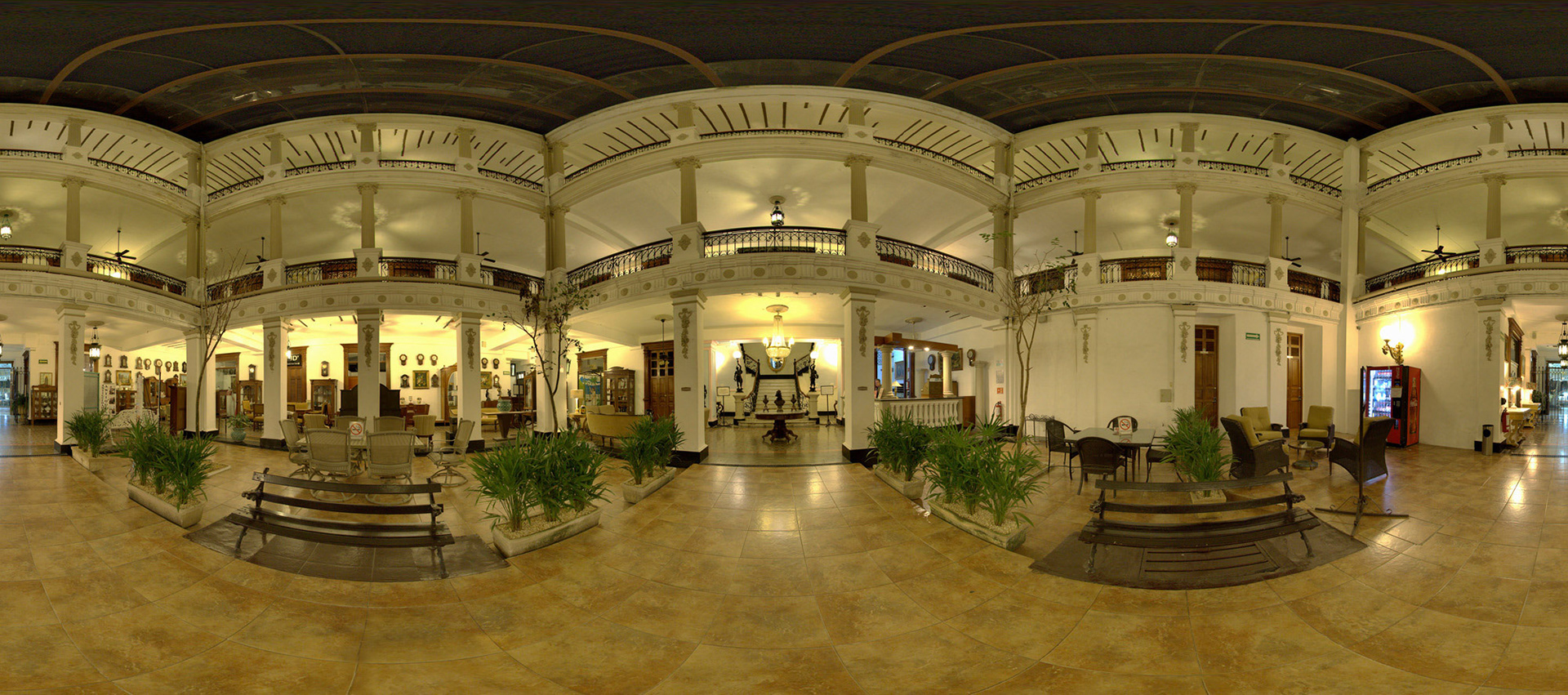 Hôtel de style espagnol à Mérida. Mexique.
