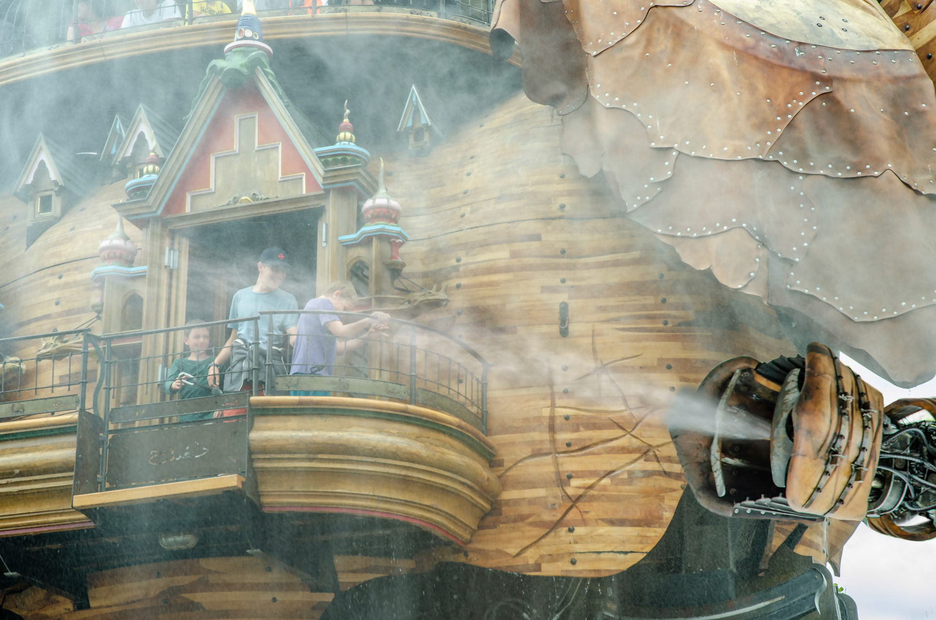 UNE DOUCHE SUR L'ELEPHANT