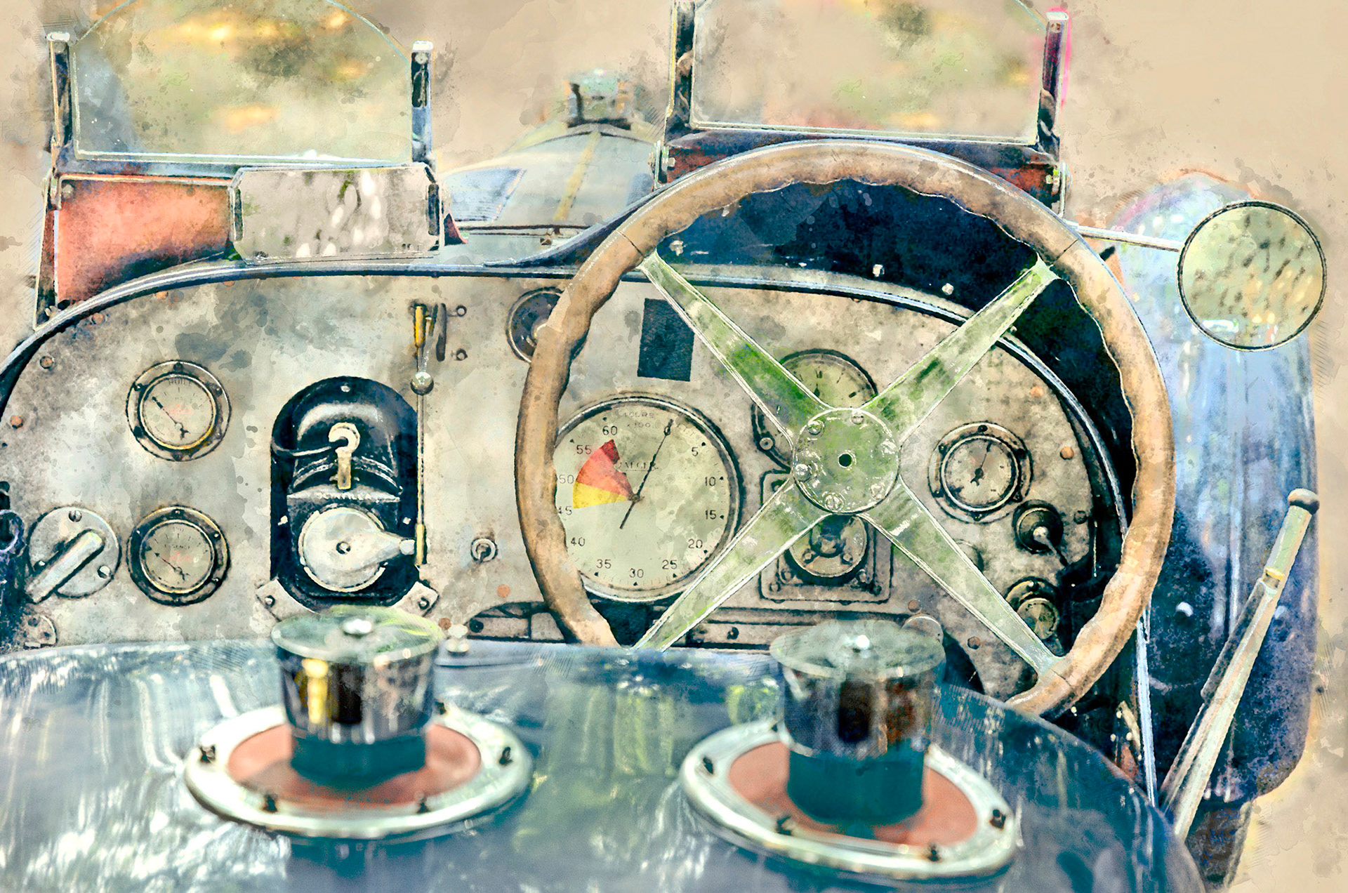 Tableau de bord vintage