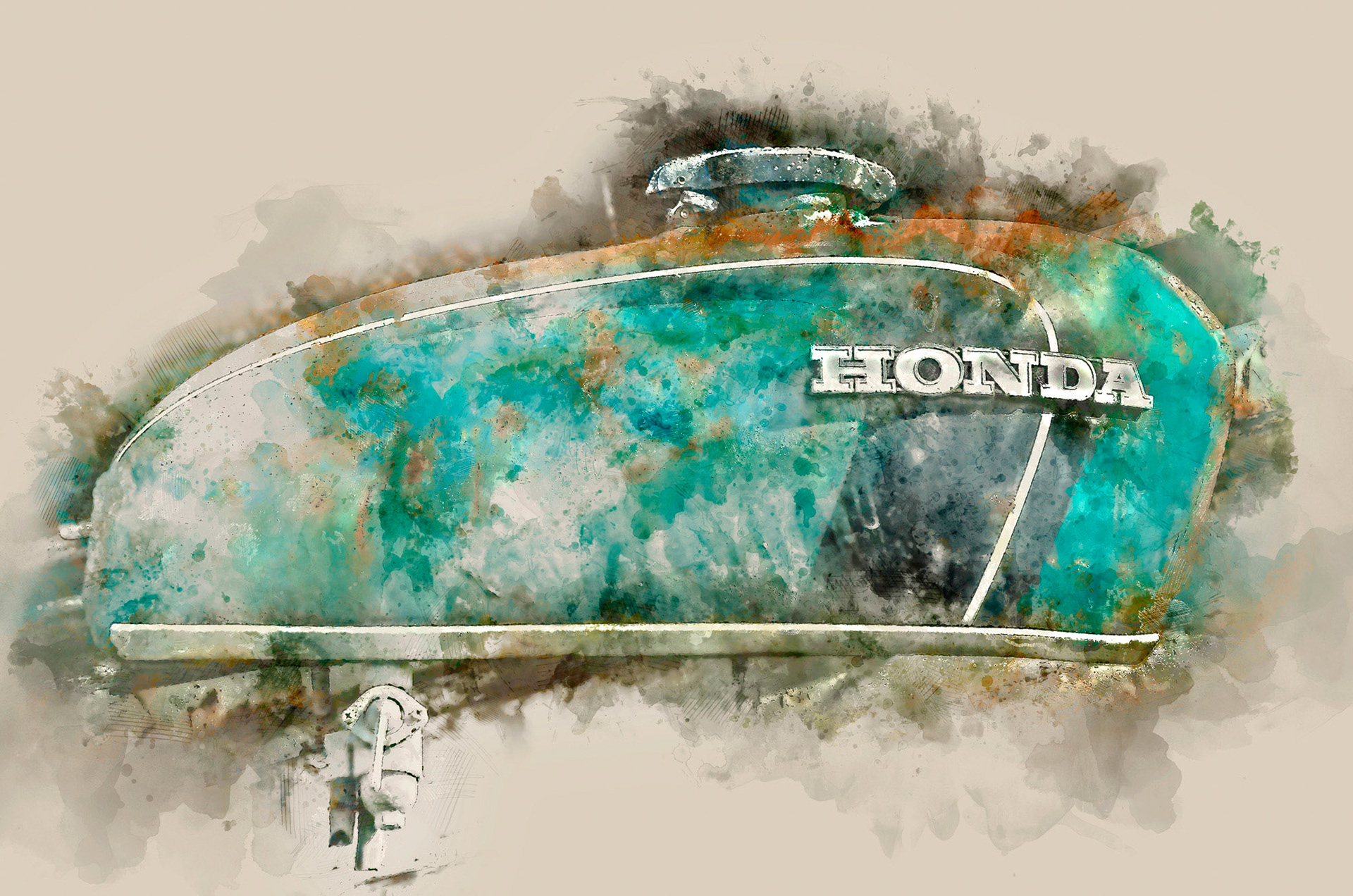 Réservoir Honda 350