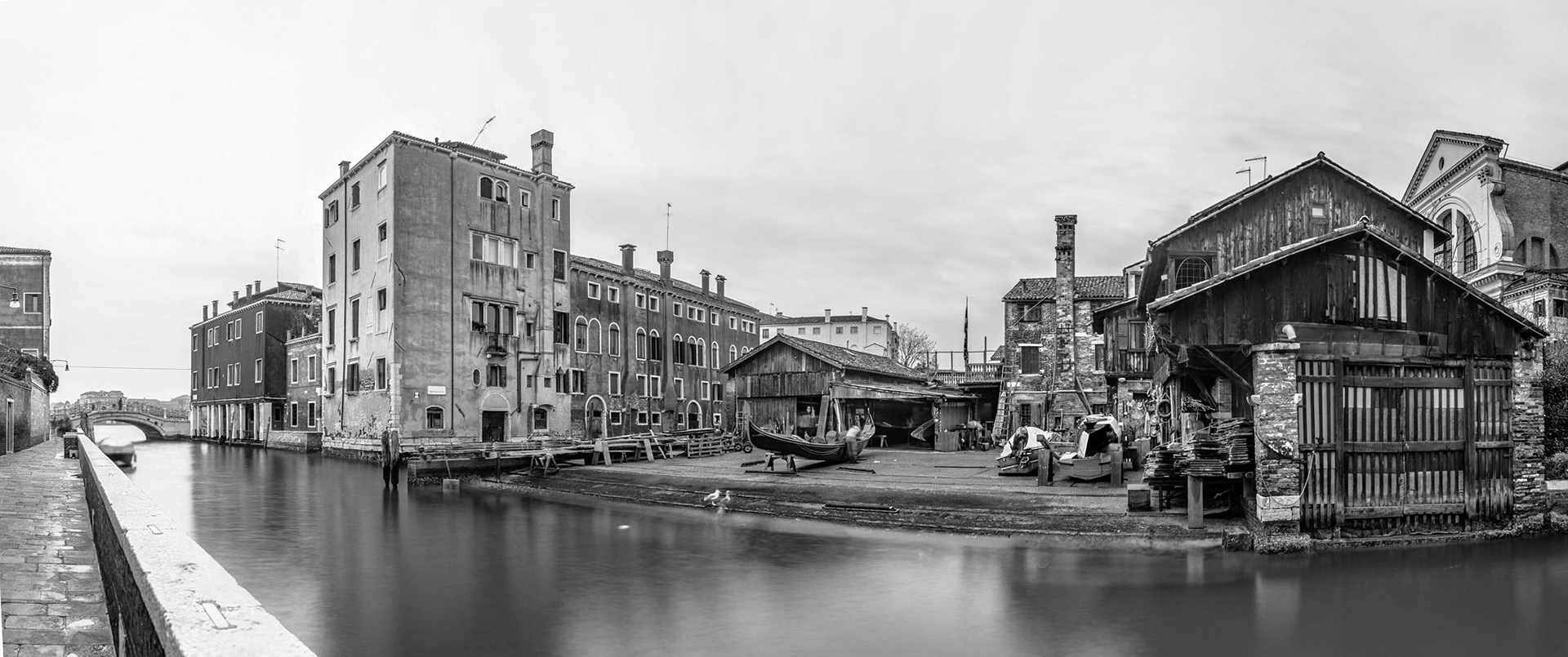 Venise, chantier nautique.