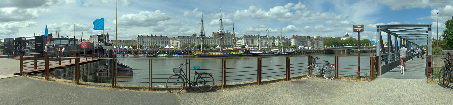 HERMIONE ET BELEM VUS DU QUAI FERNAND CROUAN