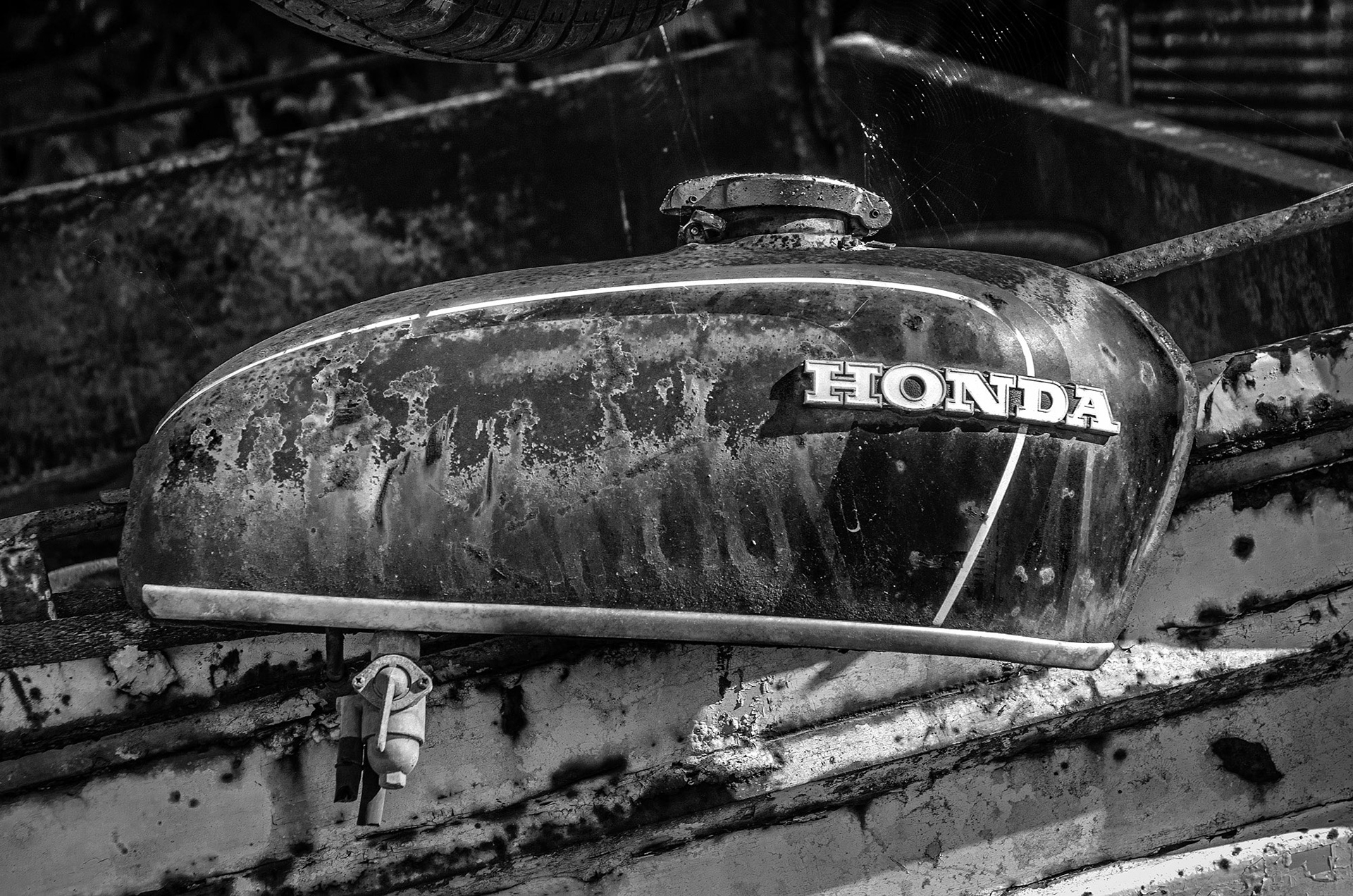 Honda 350, réservoir.