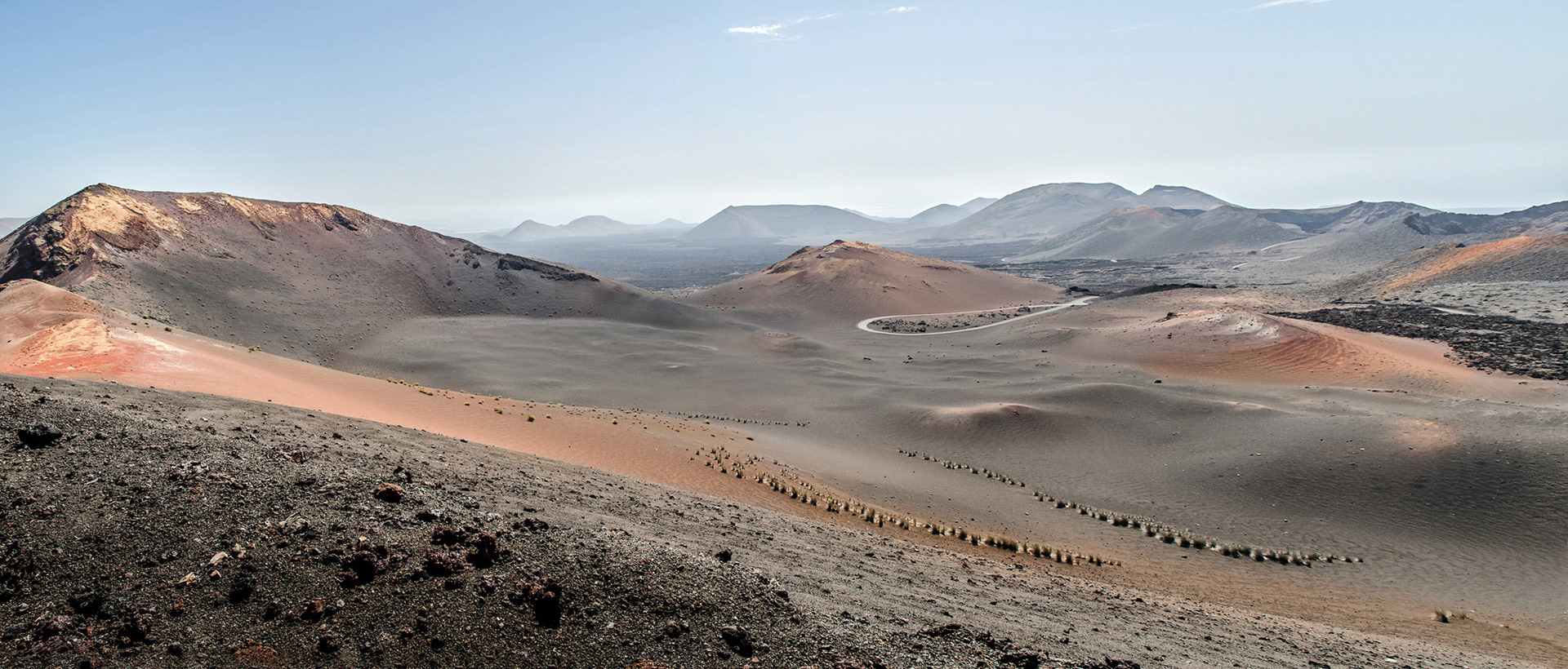Volcans à Lanzarote aux iles Canaries.