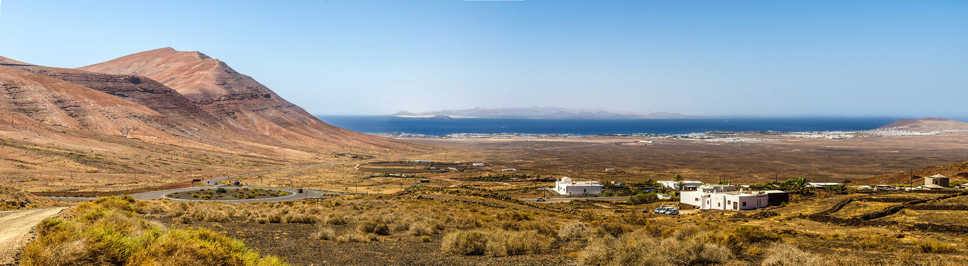 Paysage de Lanzarote aux iles Canaries.