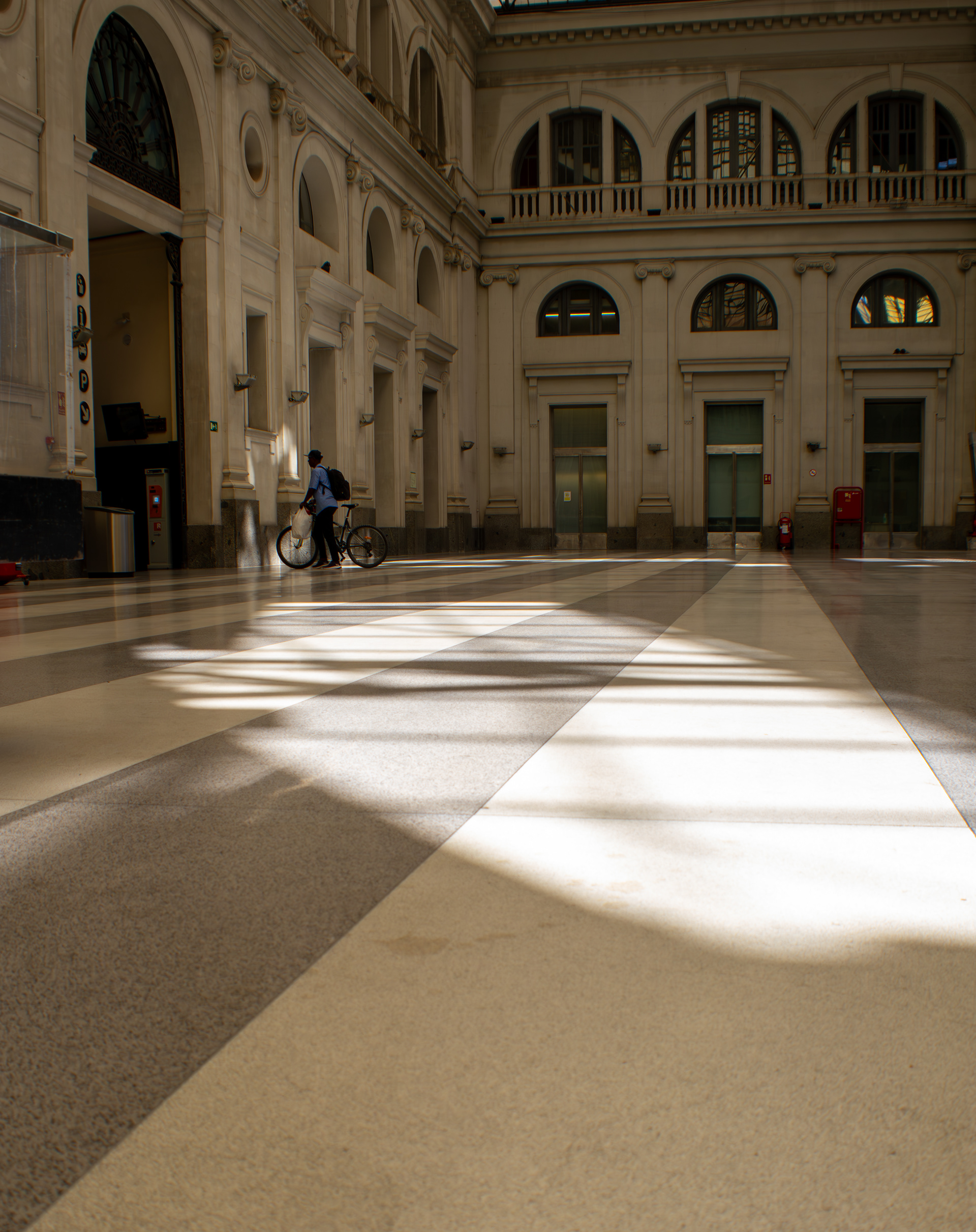 Solitude at Central train station, down town Barcelona.
