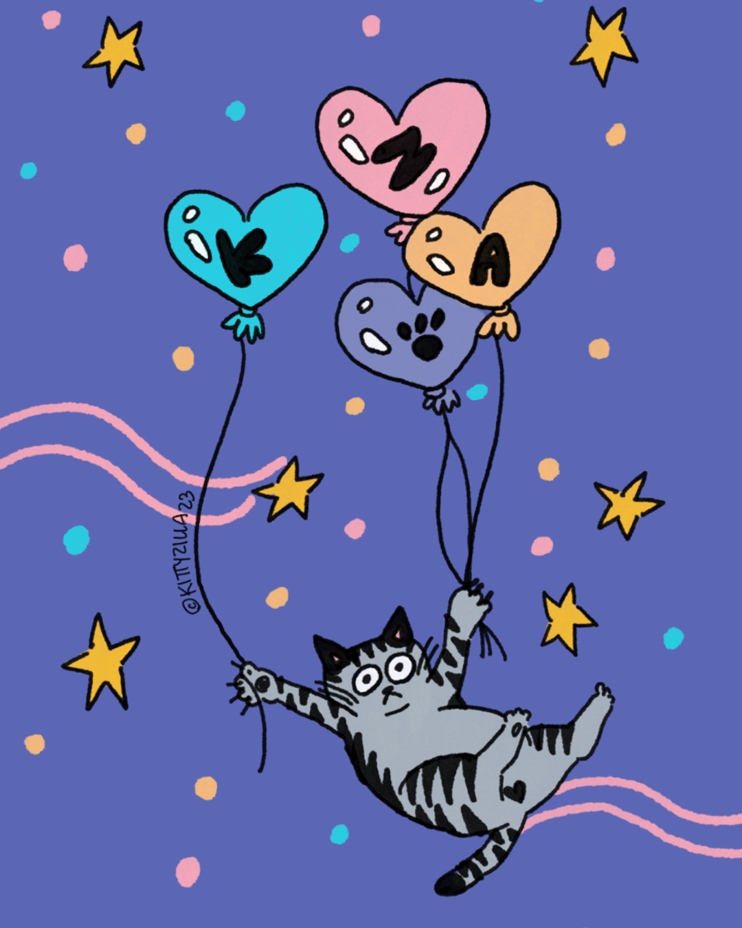 80s Sanrio inspired kitty in despair