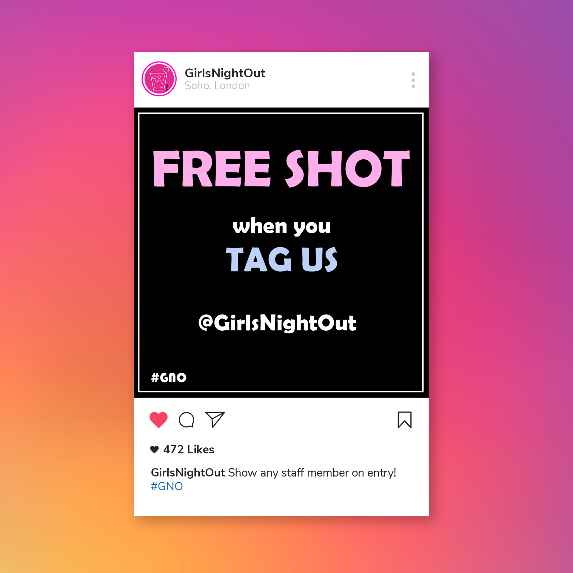 GNO free shot promotion
