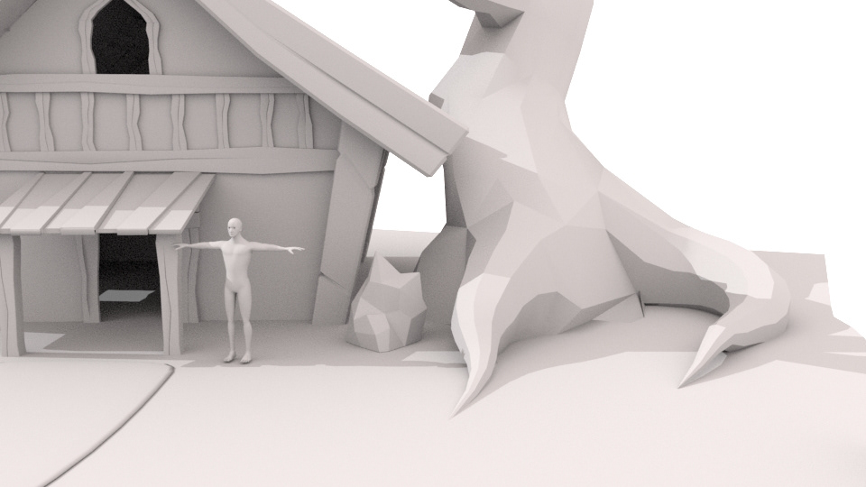 creating end of cliff scene