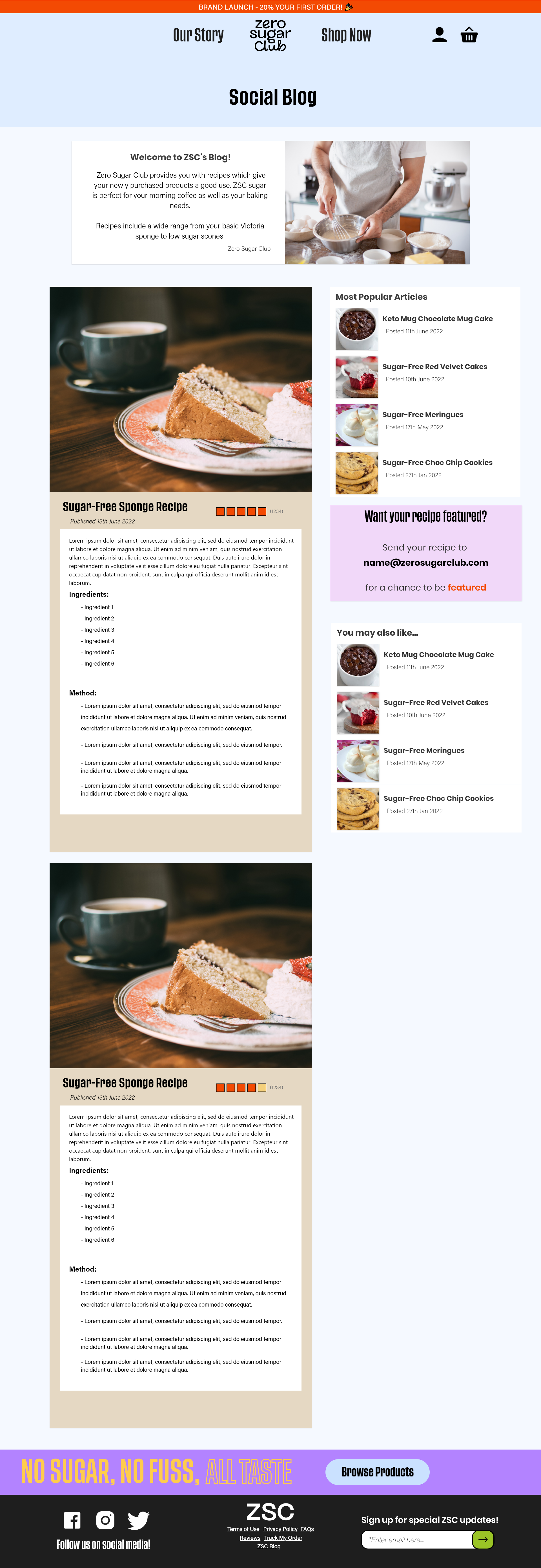 Blog page