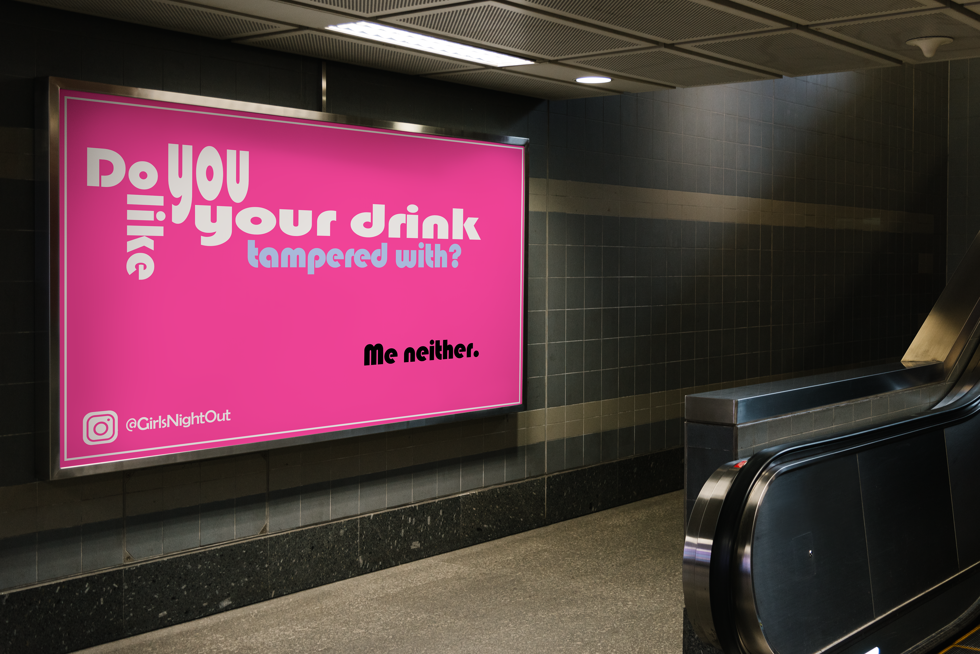 Station billboard advertisement