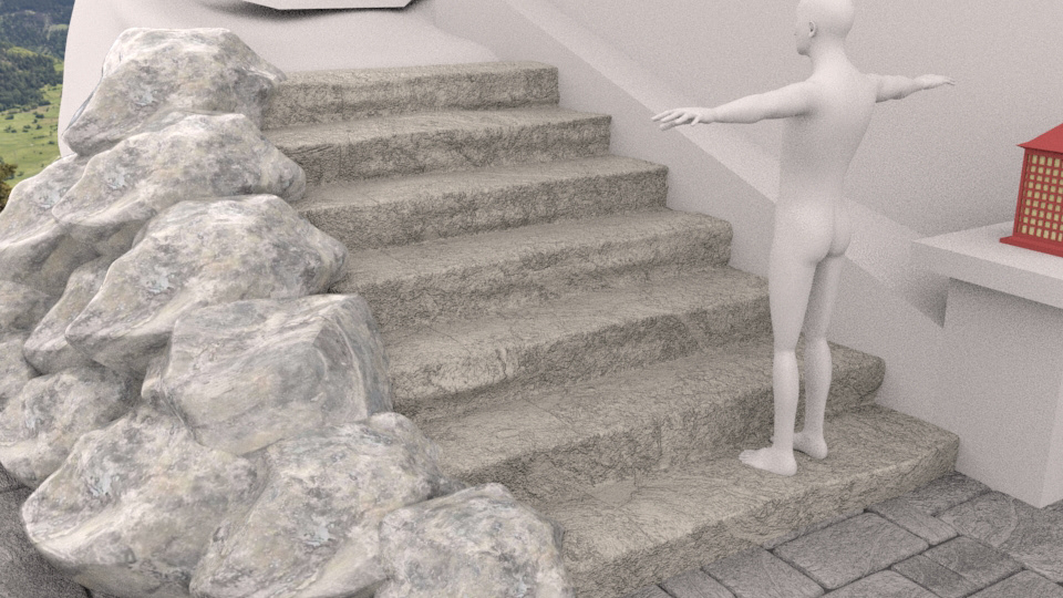adding texture to staircase