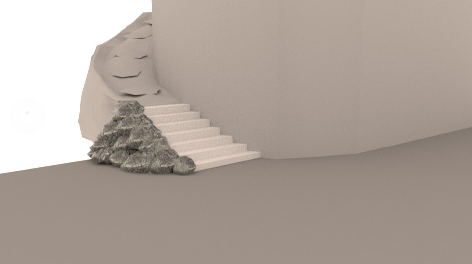 adding texture to rock and developing hill