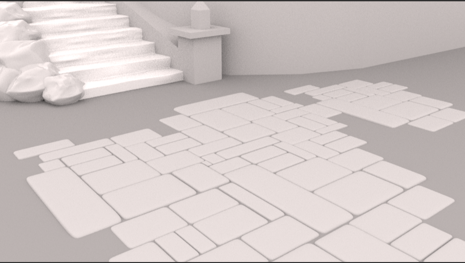 creating stone bricks & staircase scene