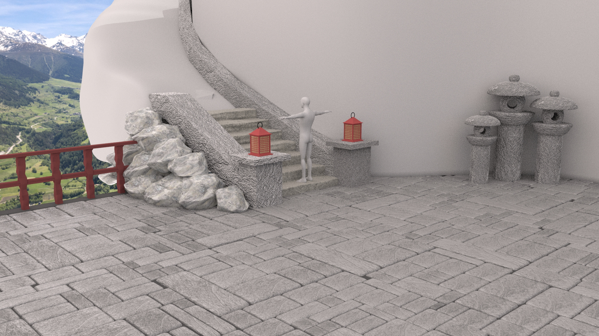 applying more detail to lower scene
